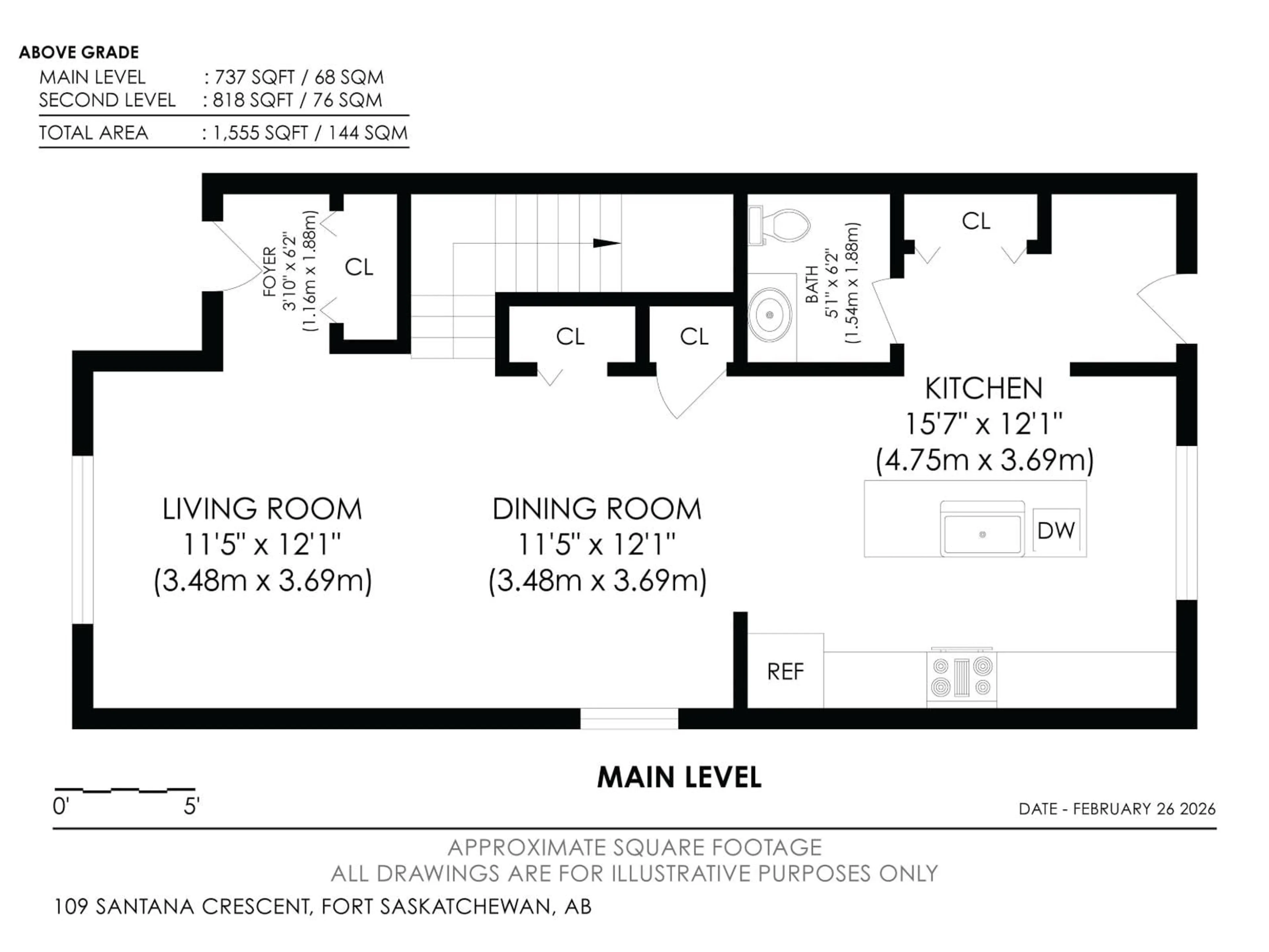 Floor plan for 109 SANTANA CR, Fort Saskatchewan Alberta T8L0N8