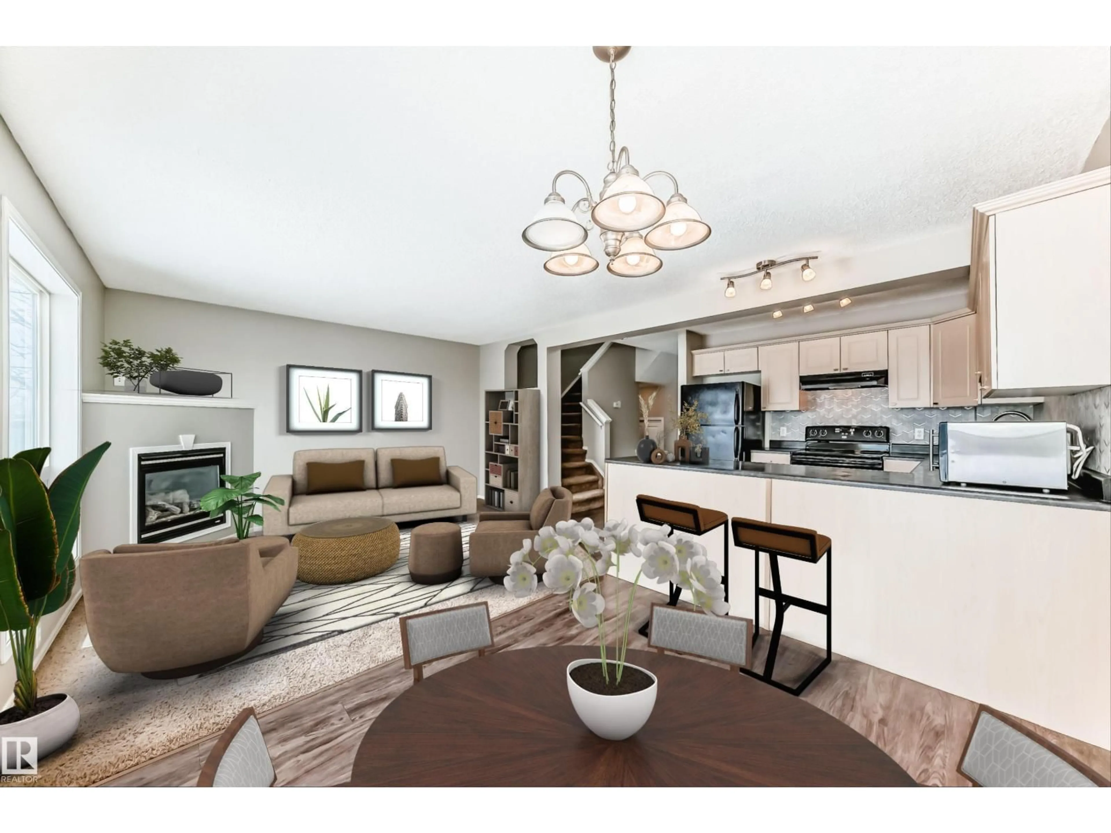 Open concept kitchen, unknown for 41 GALLOWAY WD, Fort Saskatchewan Alberta T8L0A3