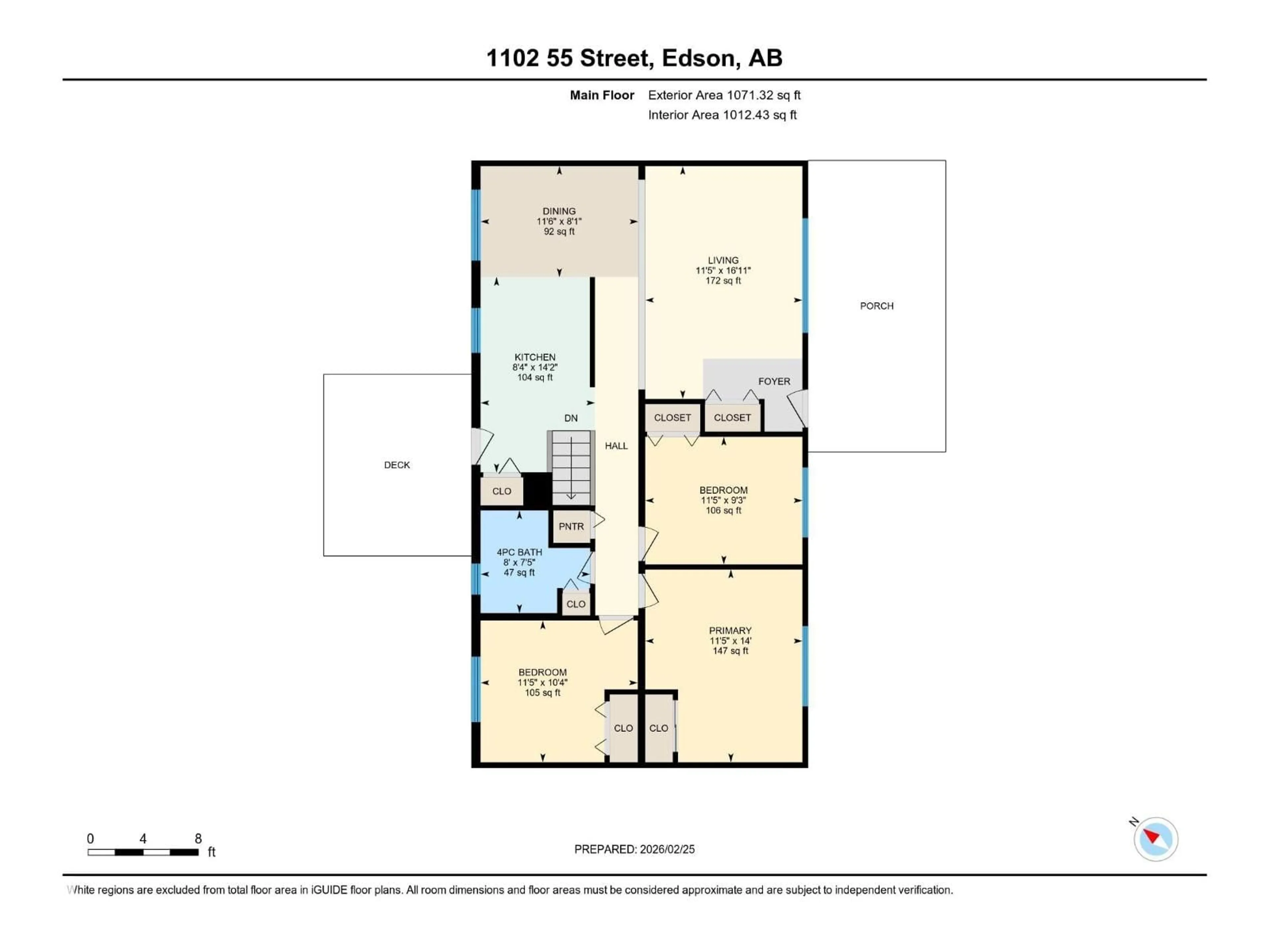 Floor plan for 1102 55 ST, Edson Alberta T7E1J7