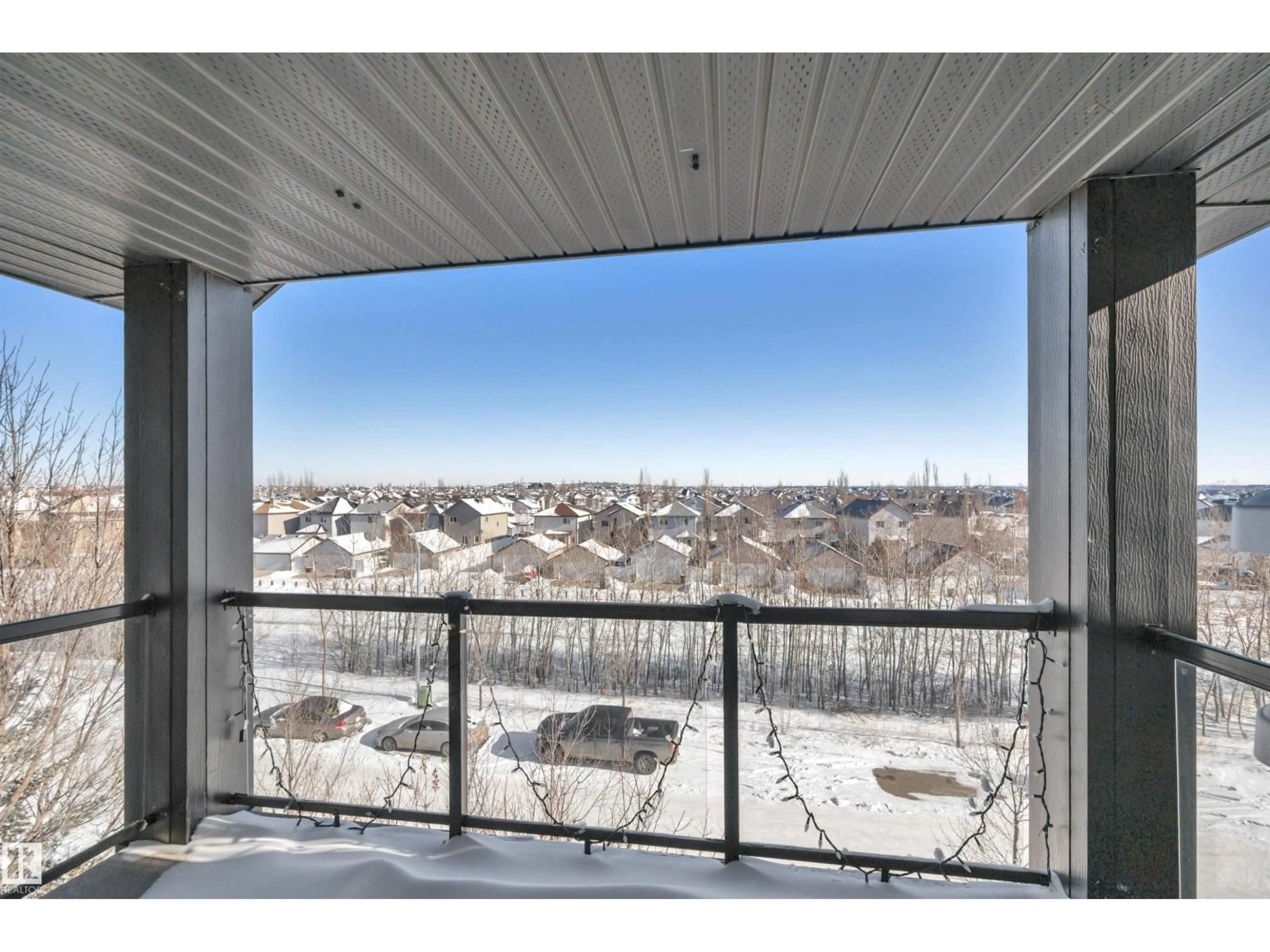 Balcony in the apartment, city buildings view from balcony for #413 - 1204 156 ST, Edmonton Alberta T6R0R6