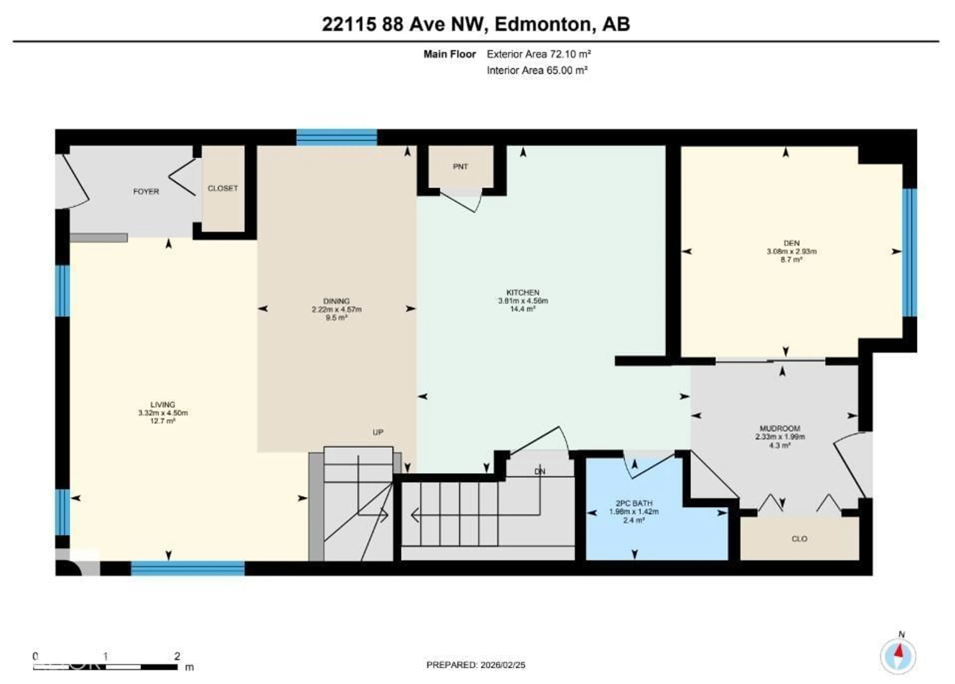 Floor plan for NW - 22115 88 AV, Edmonton Alberta T5T7H3
