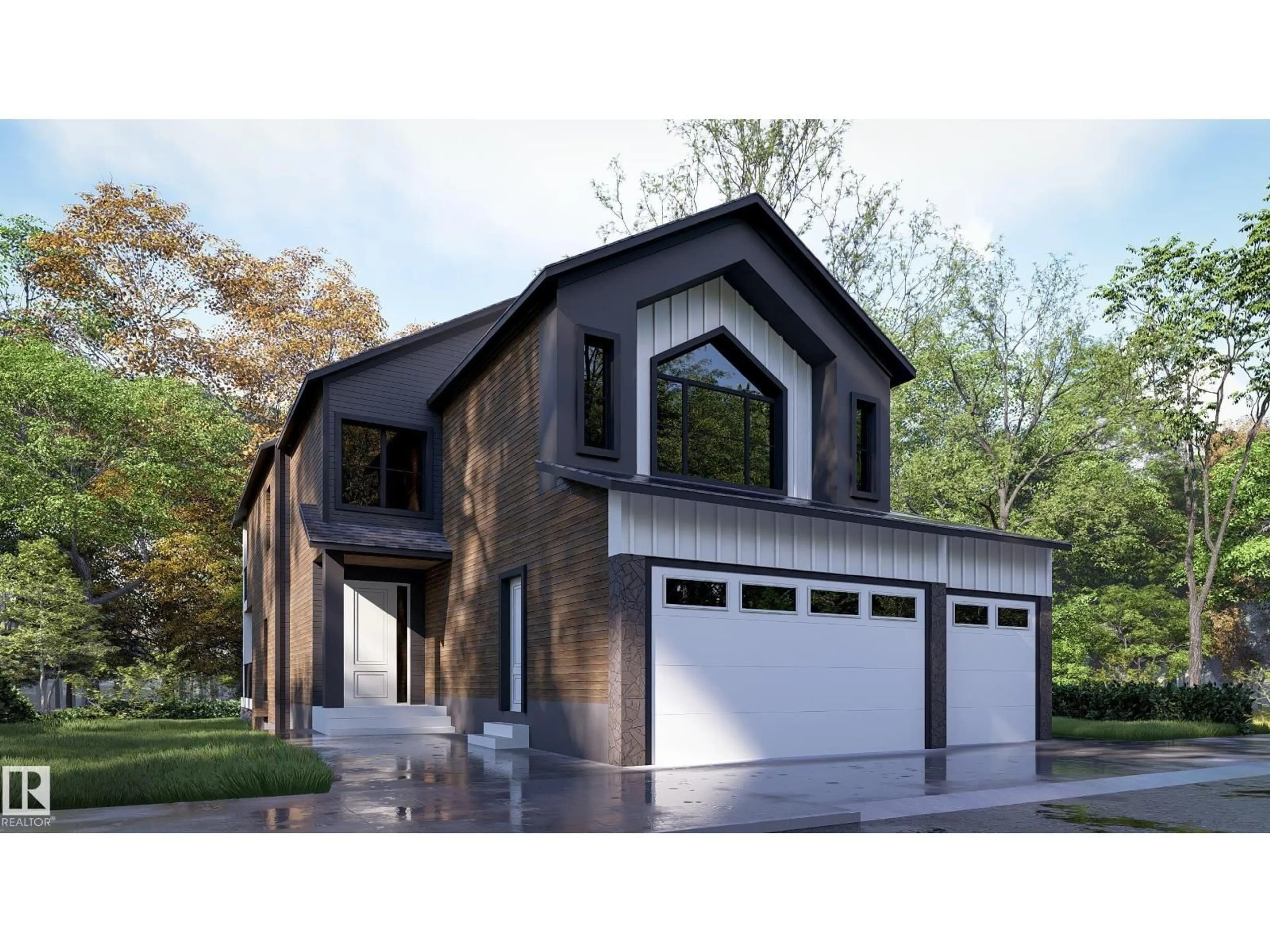 Home with vinyl exterior material, street for 2408 1 AVE SW, Edmonton Alberta T6X3E2