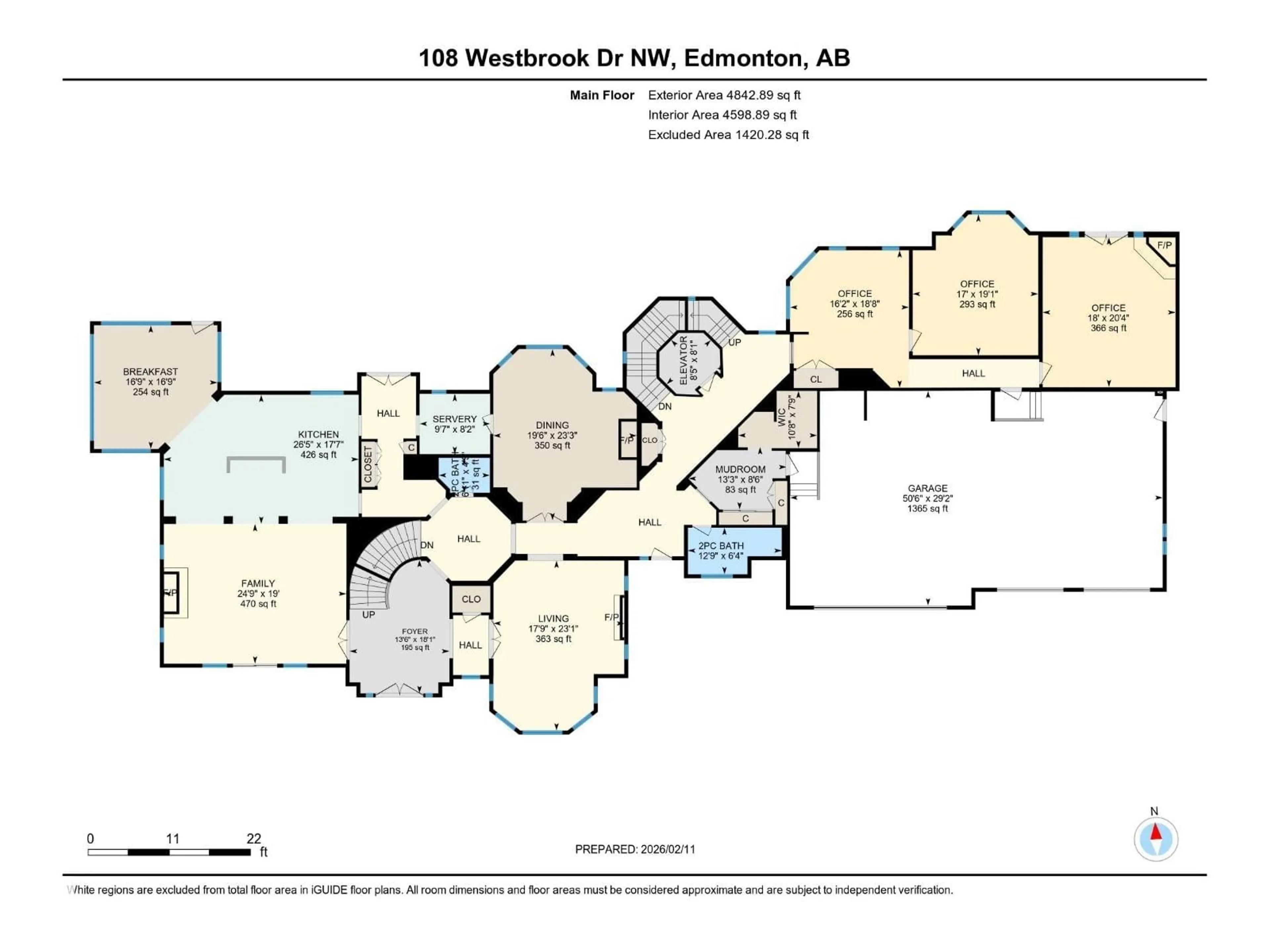 Floor plan for 108 WESTBROOK DR, Edmonton Alberta T6J2E1