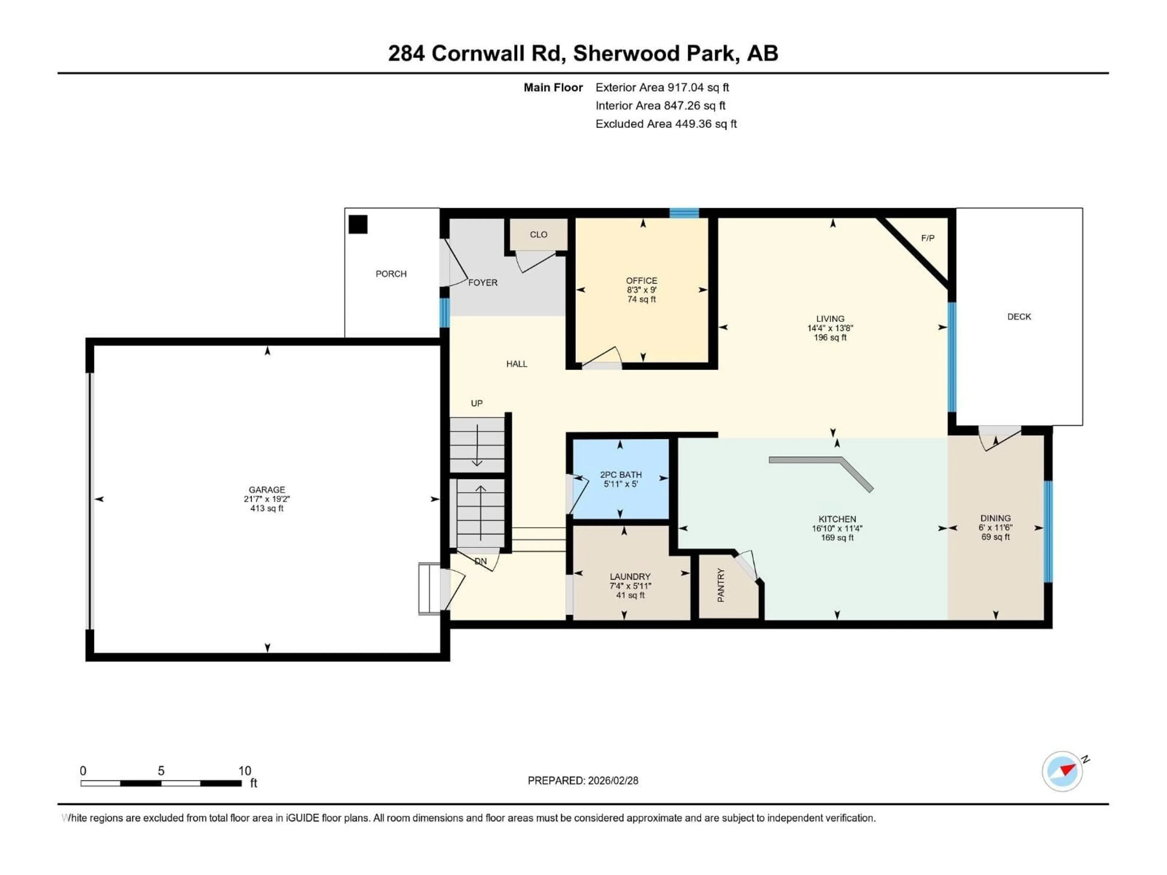 Floor plan for 284 CORNWALL RD, Sherwood Park Alberta T8H2S9