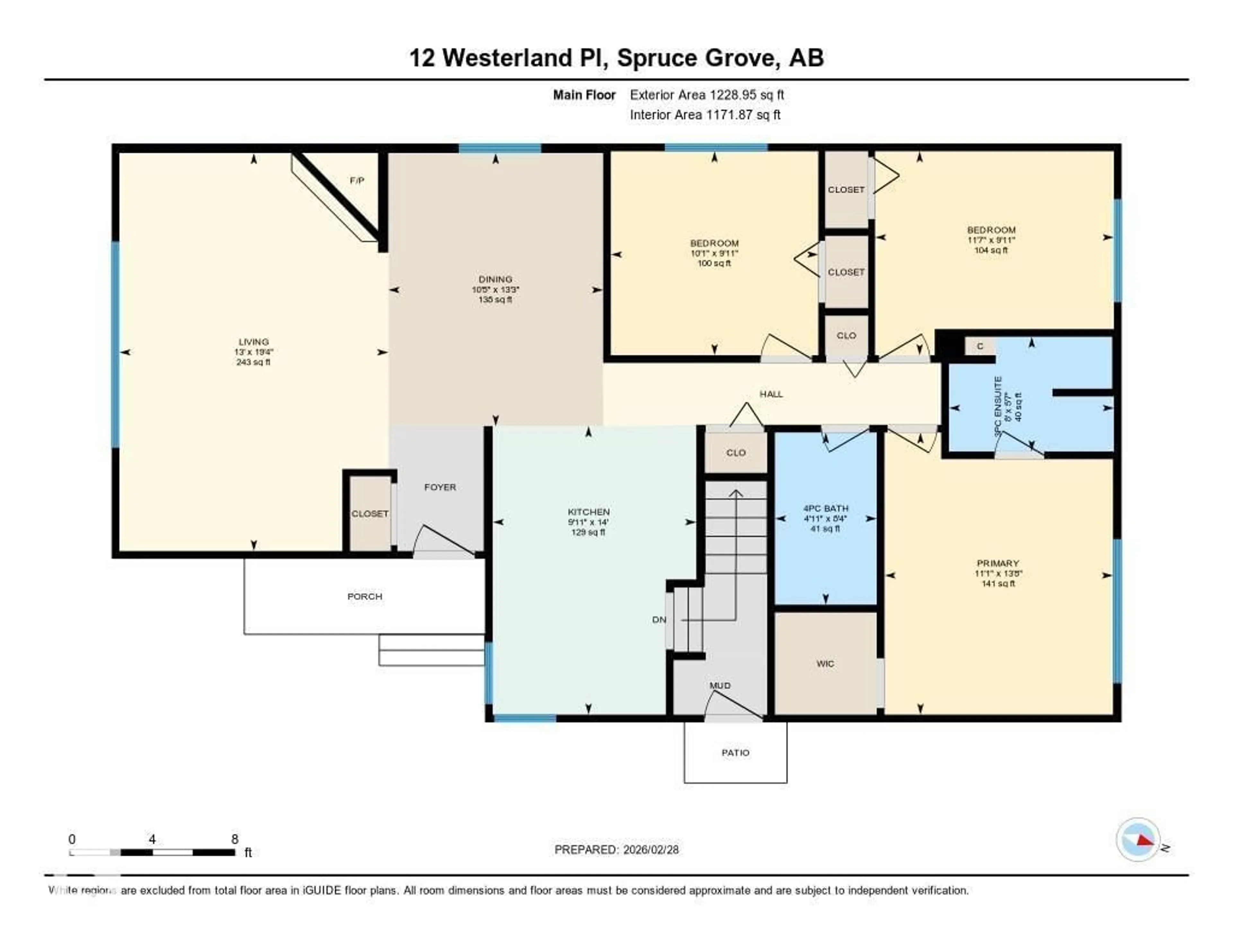 Floor plan for 12 WESTERLAND PL, Spruce Grove Alberta T7X1S9