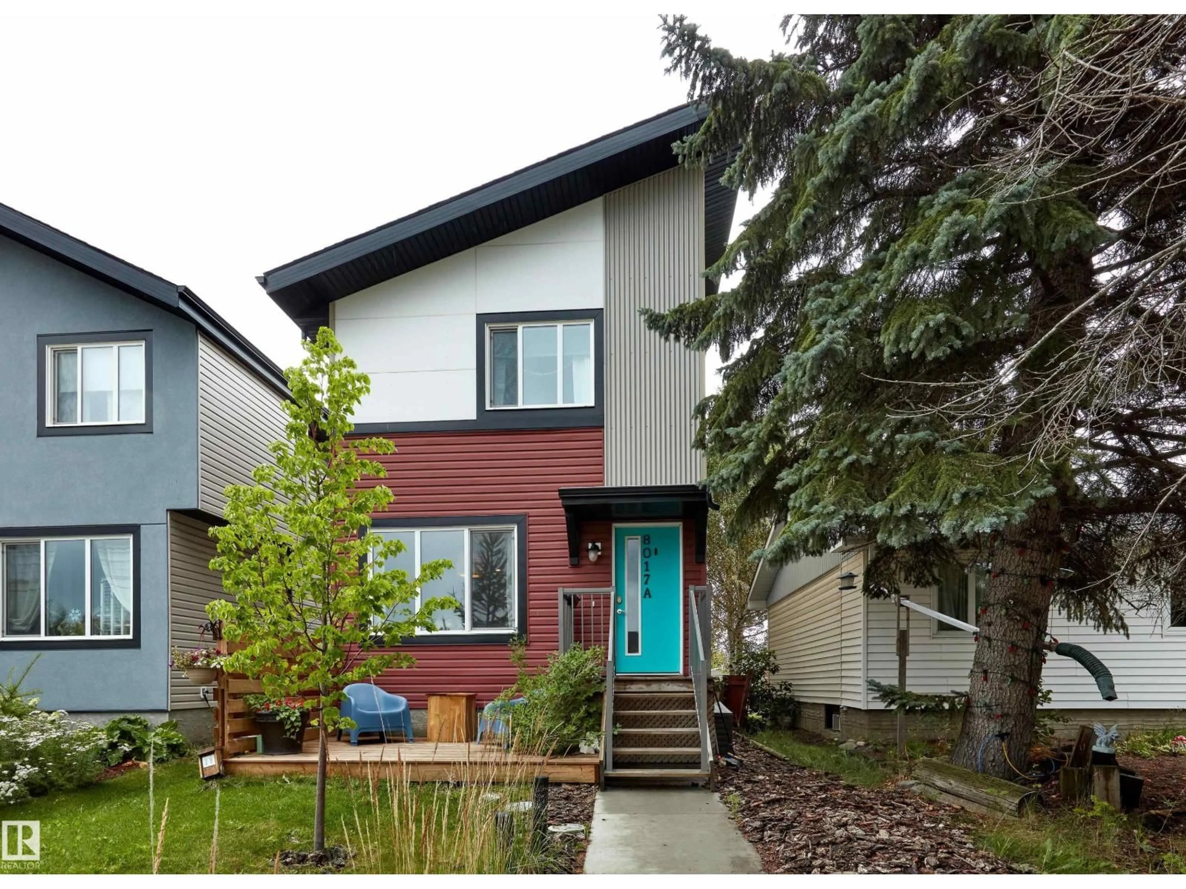 Home with vinyl exterior material, street for NW - 8017A 161 ST, Edmonton Alberta T5R2K5