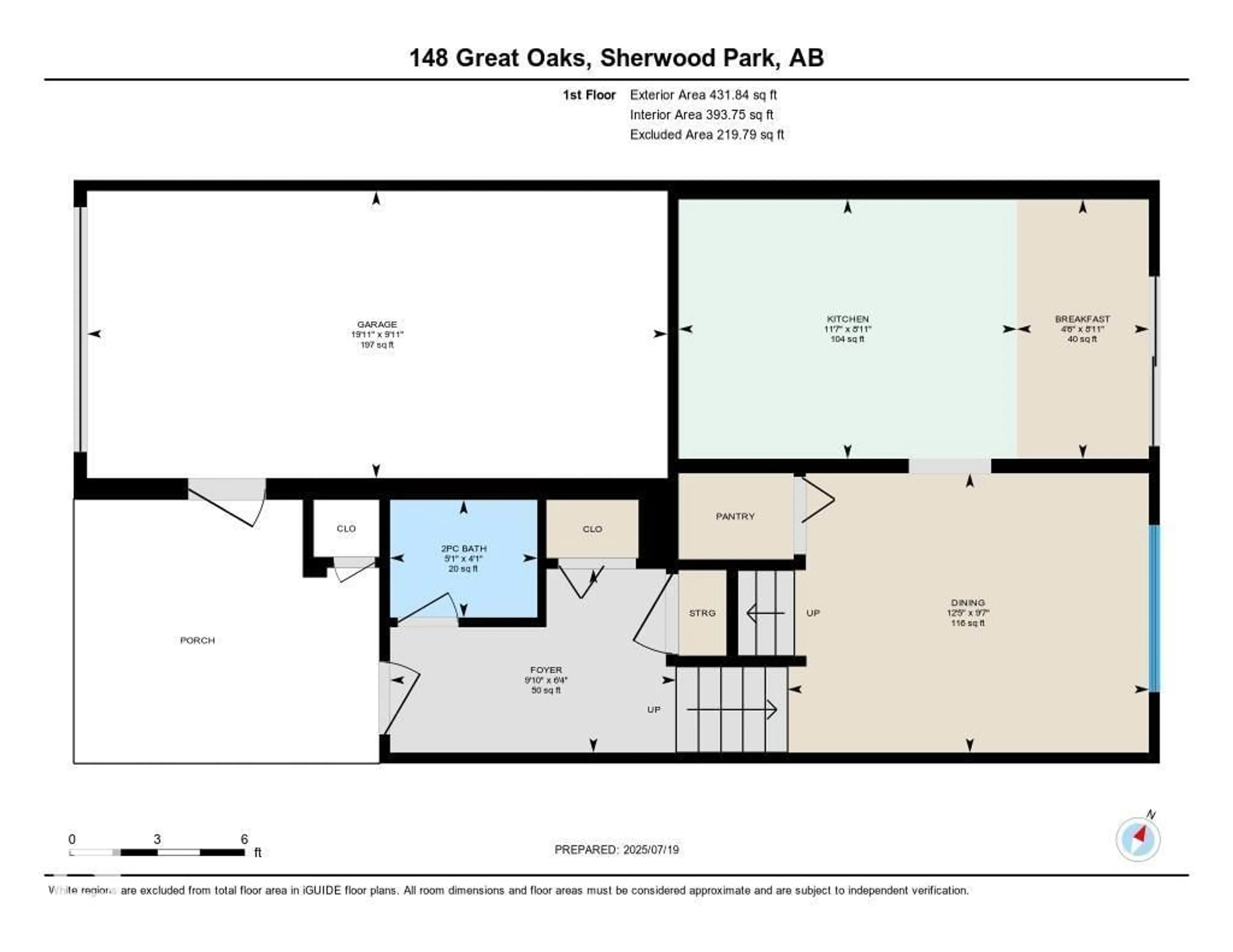Floor plan for 148 GREAT OA, Sherwood Park Alberta T8A0V8