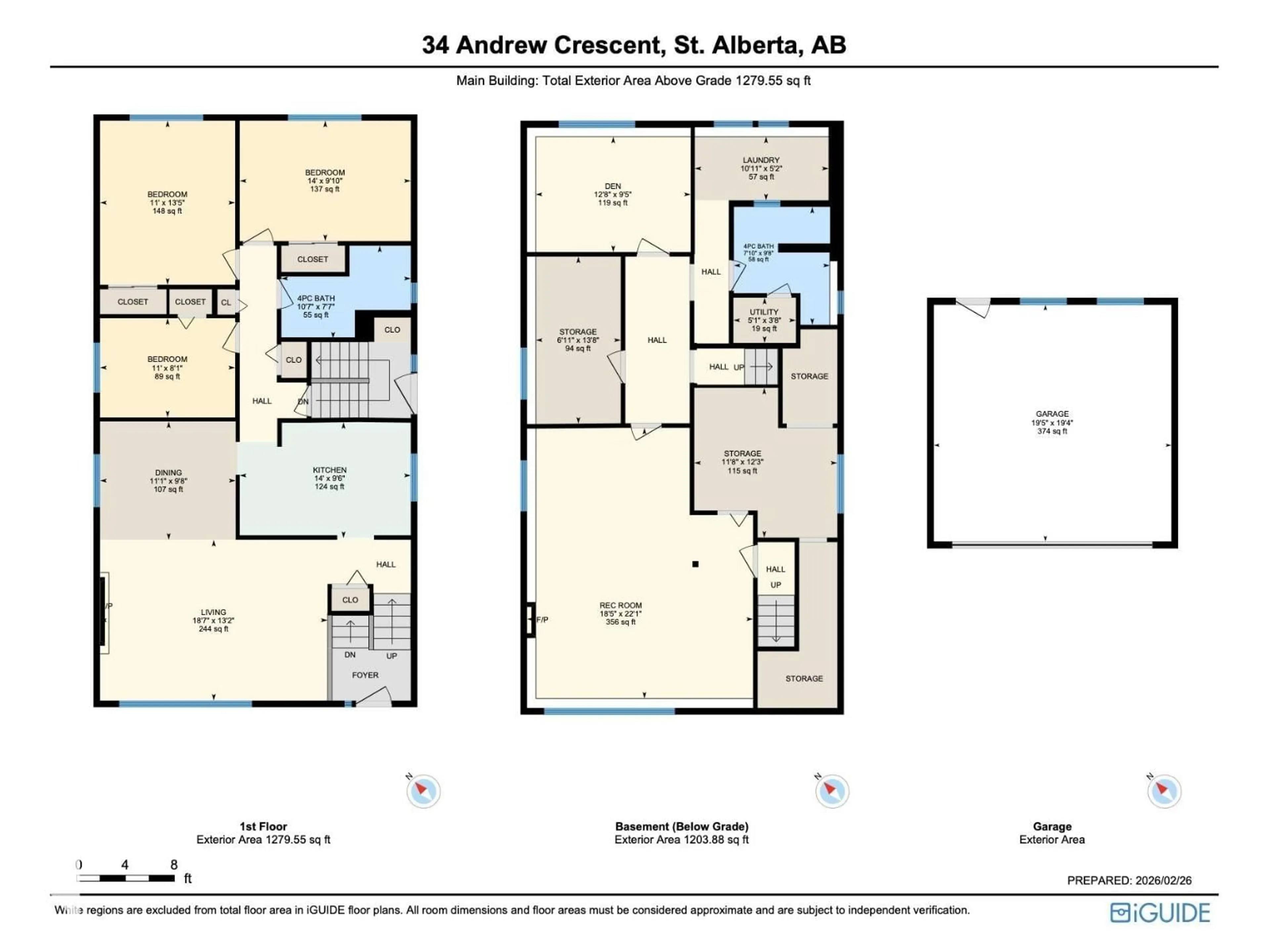 Floor plan for 34 ANDREW CR, St. Albert Alberta T8N2V3