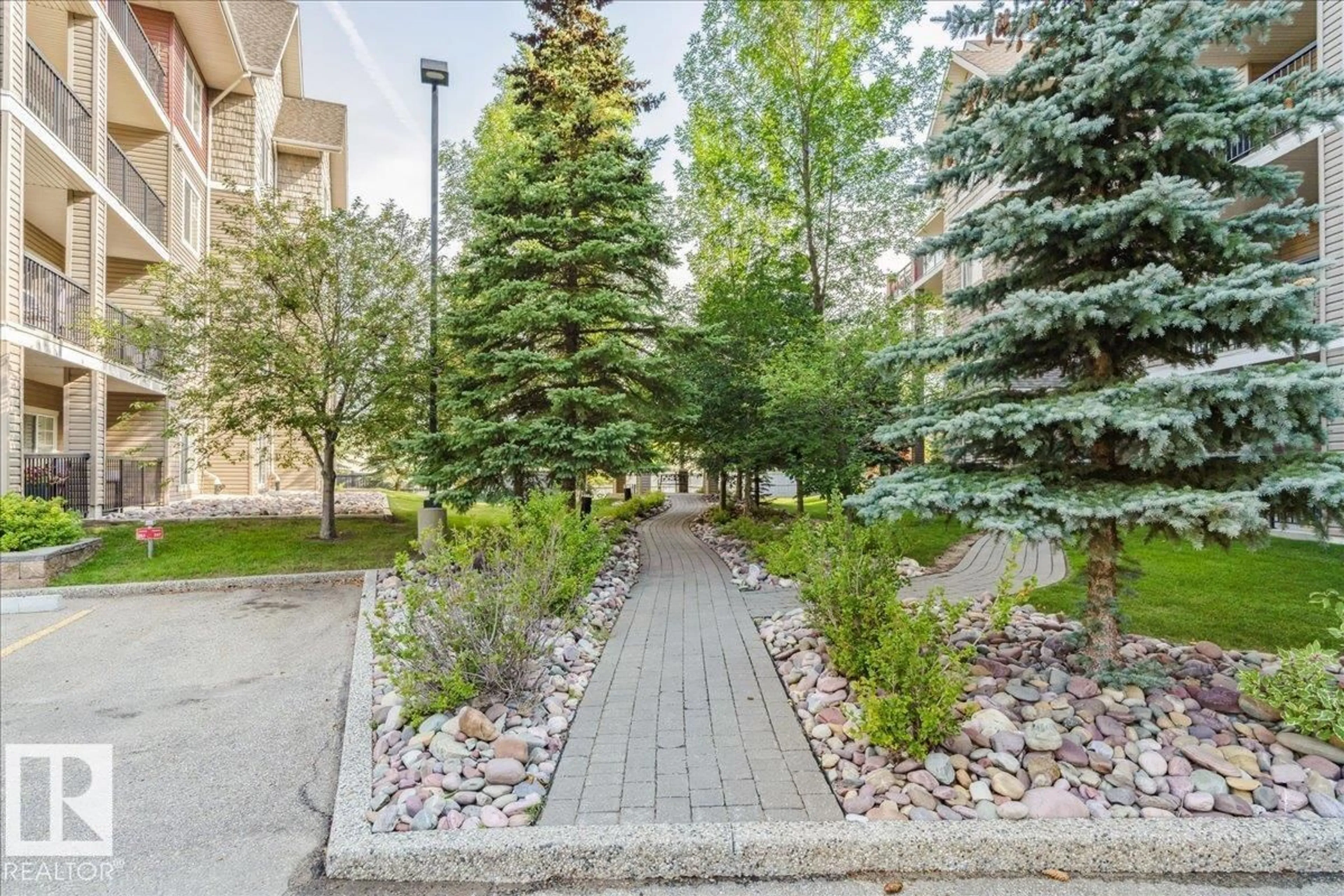 Patio, street for #313 - 2098 BLACKMUD CREEK DR, Edmonton Alberta T6W1T7