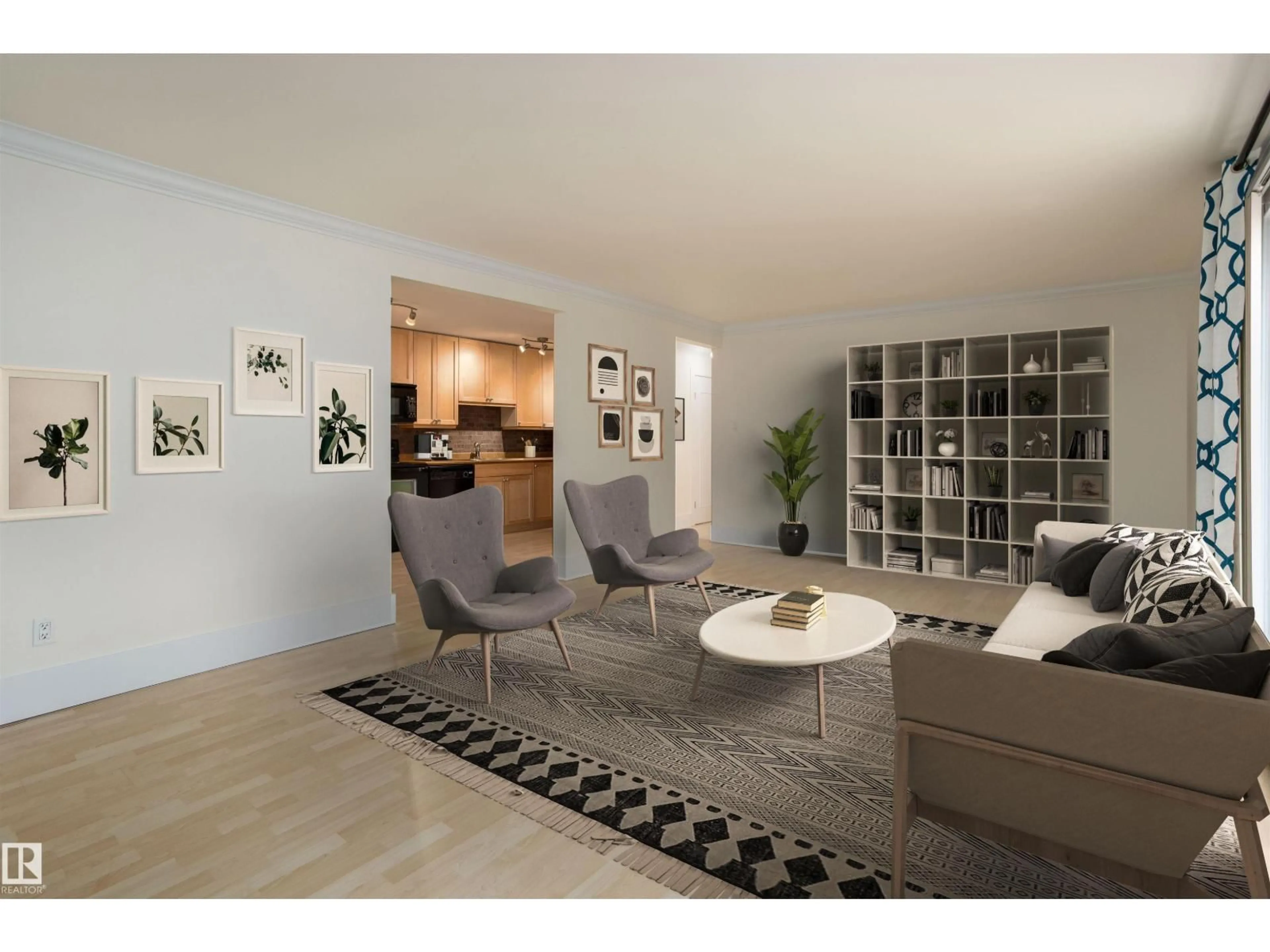 Living room with furniture, unknown for #203 - 11916 104 ST, Edmonton Alberta T5G2L2