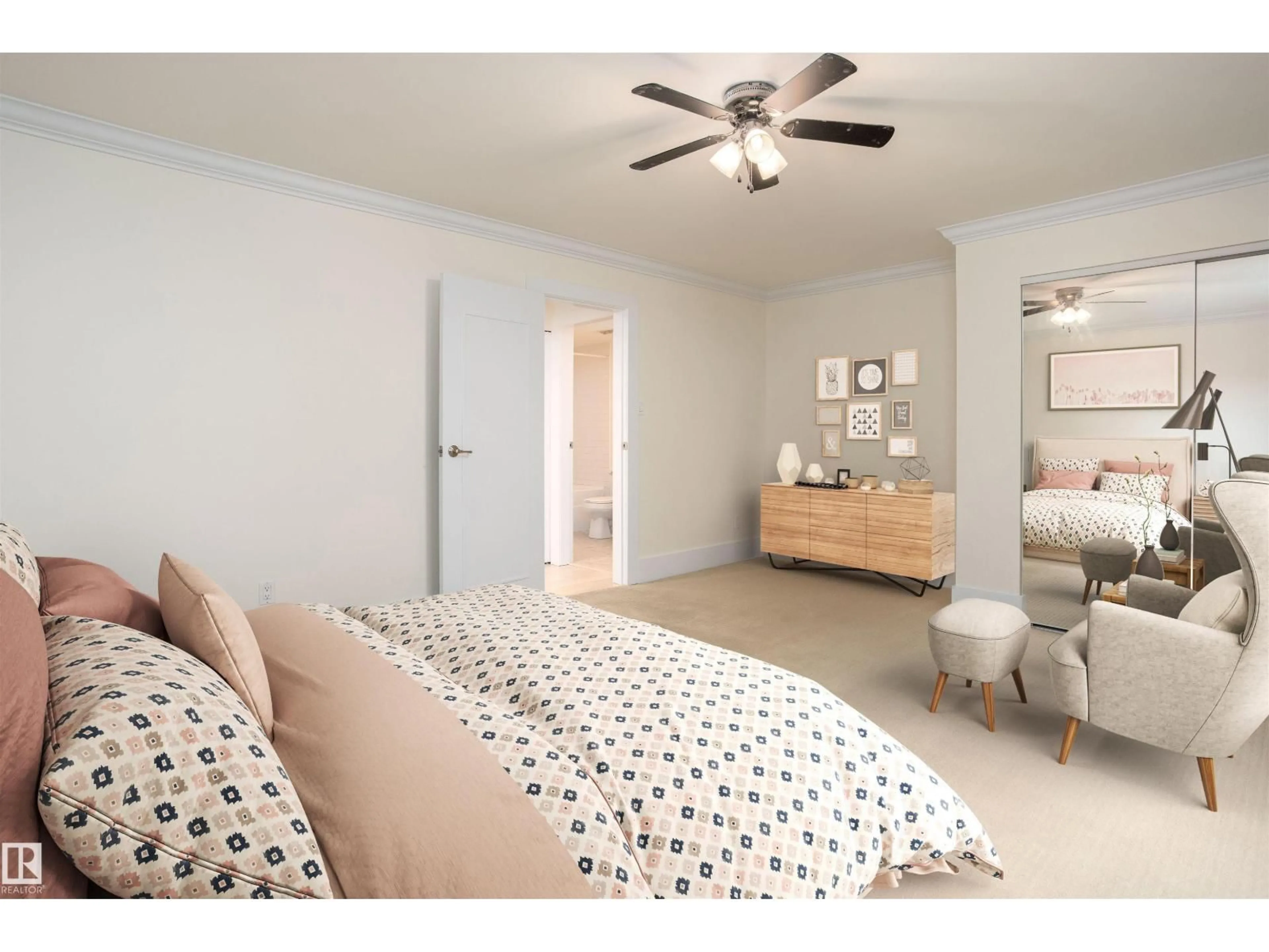 Bedroom with bed, unknown for #203 - 11916 104 ST, Edmonton Alberta T5G2L2