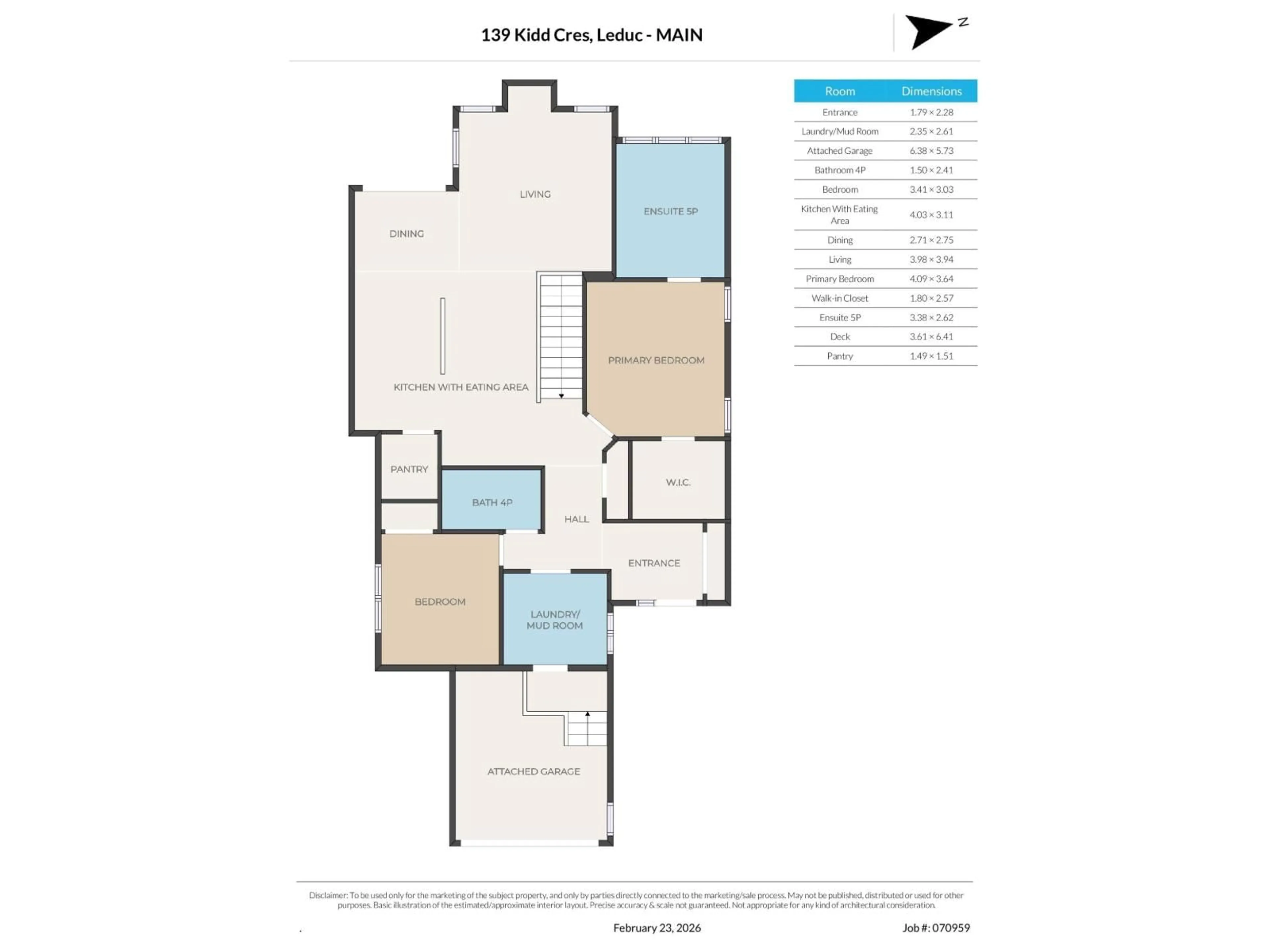 Floor plan for 139 KIDD CR, Leduc Alberta T9E1N6