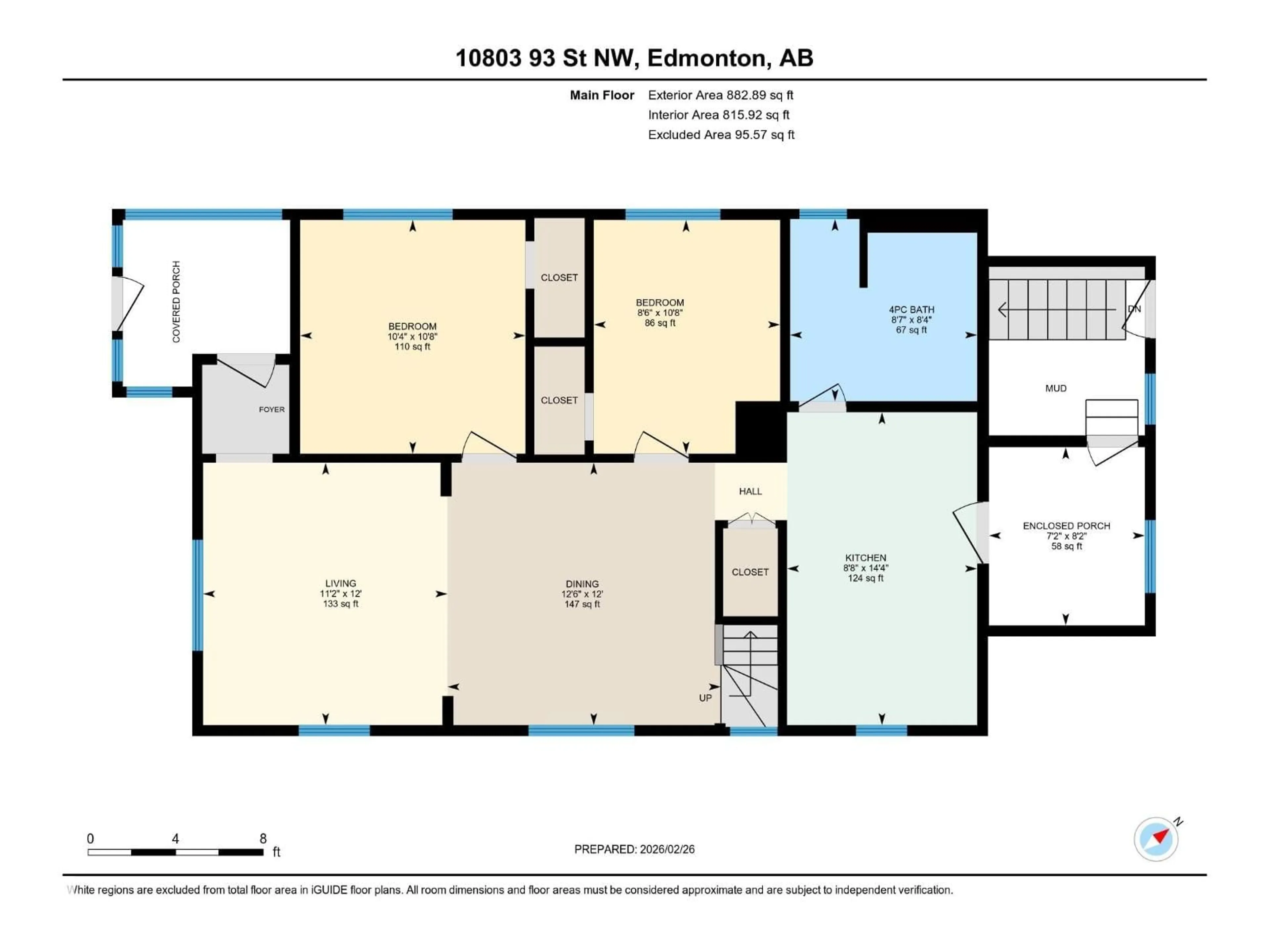 Floor plan for 10803 93 ST, Edmonton Alberta T5H1Y7