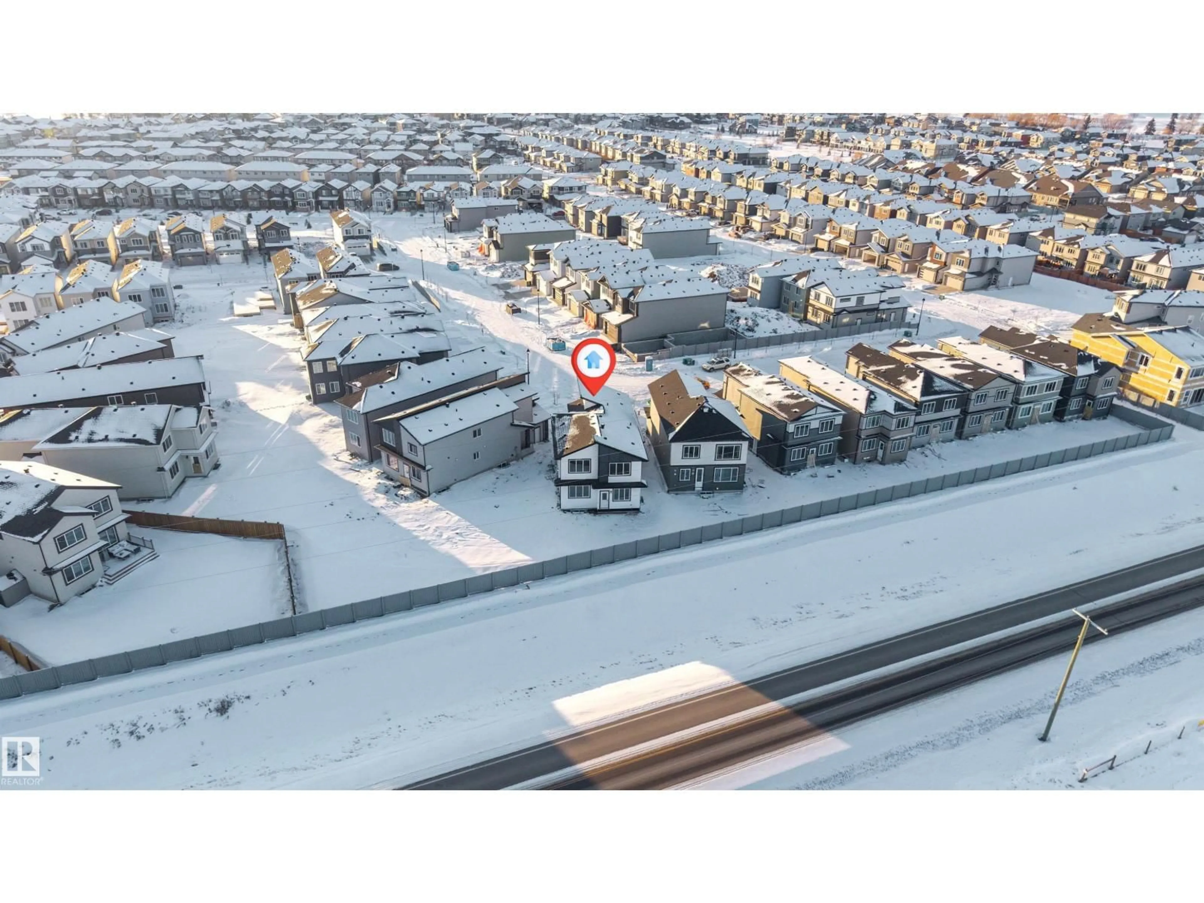 A pic from outside/outdoor area/front of a property/back of a property/a pic from drone, city buildings view from balcony for 4403 35 ST, Beaumont Alberta T4X3G9