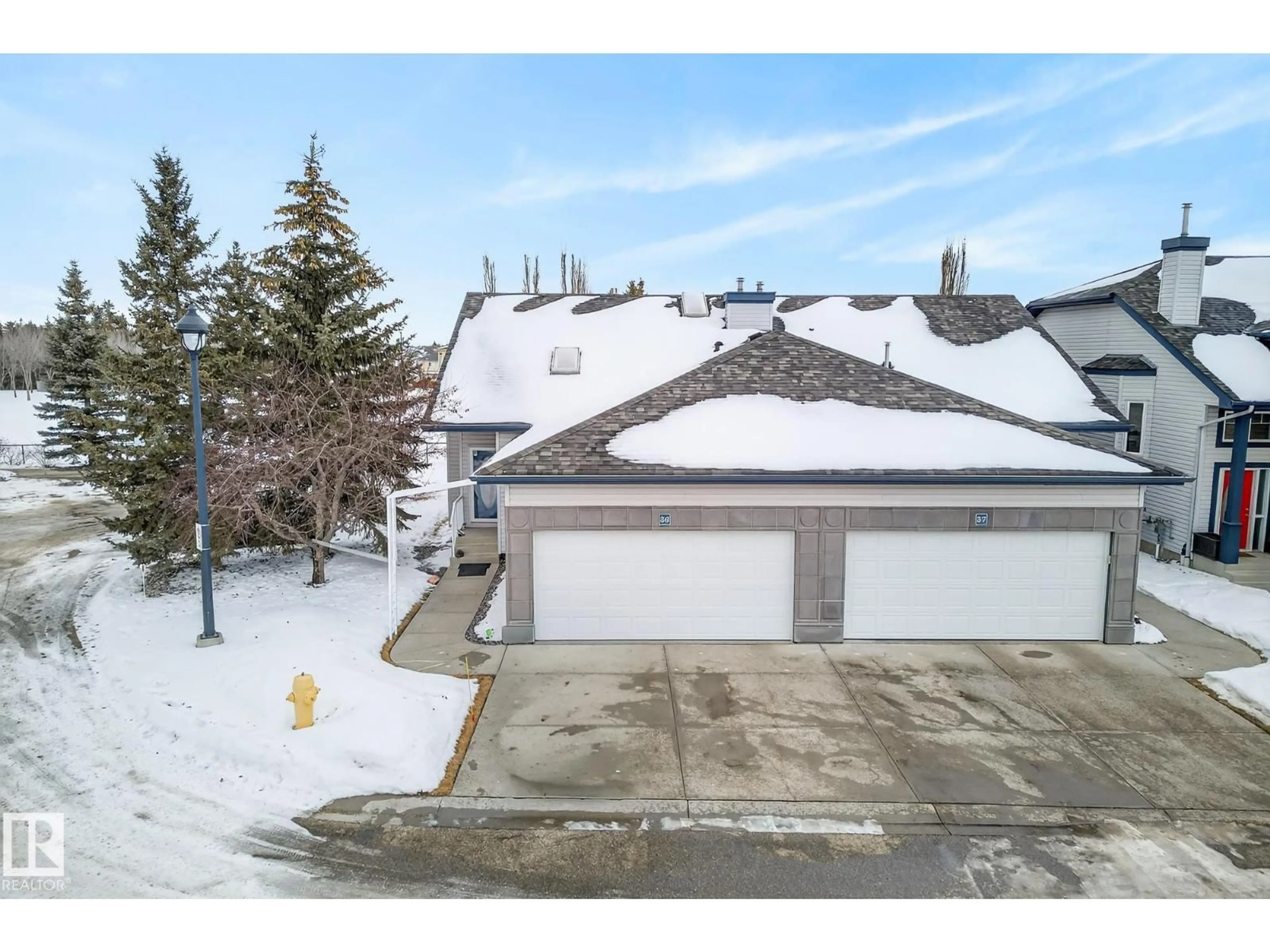 A pic from outside/outdoor area/front of a property/back of a property/a pic from drone, street for #36 - 3003 34 AV, Edmonton Alberta T6T0A1