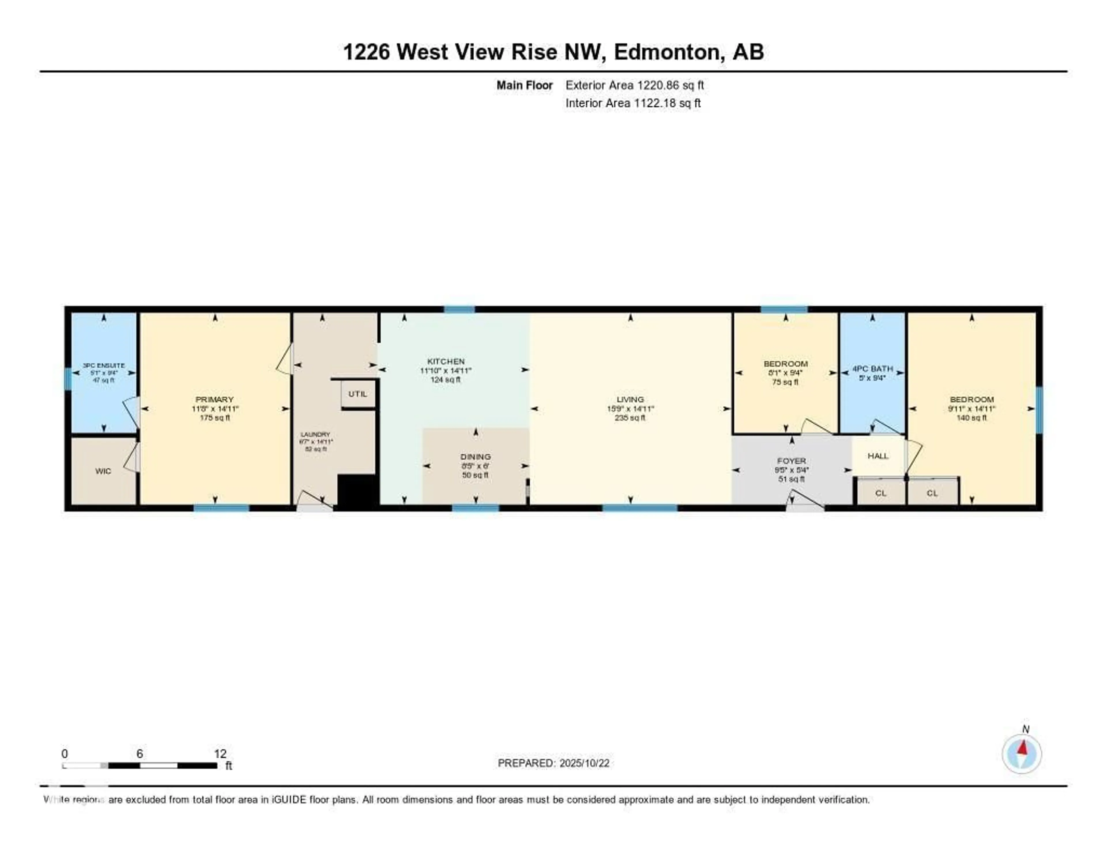 Floor plan for NW - 1226 WEST VIEW RI, Edmonton Alberta T5S1T6