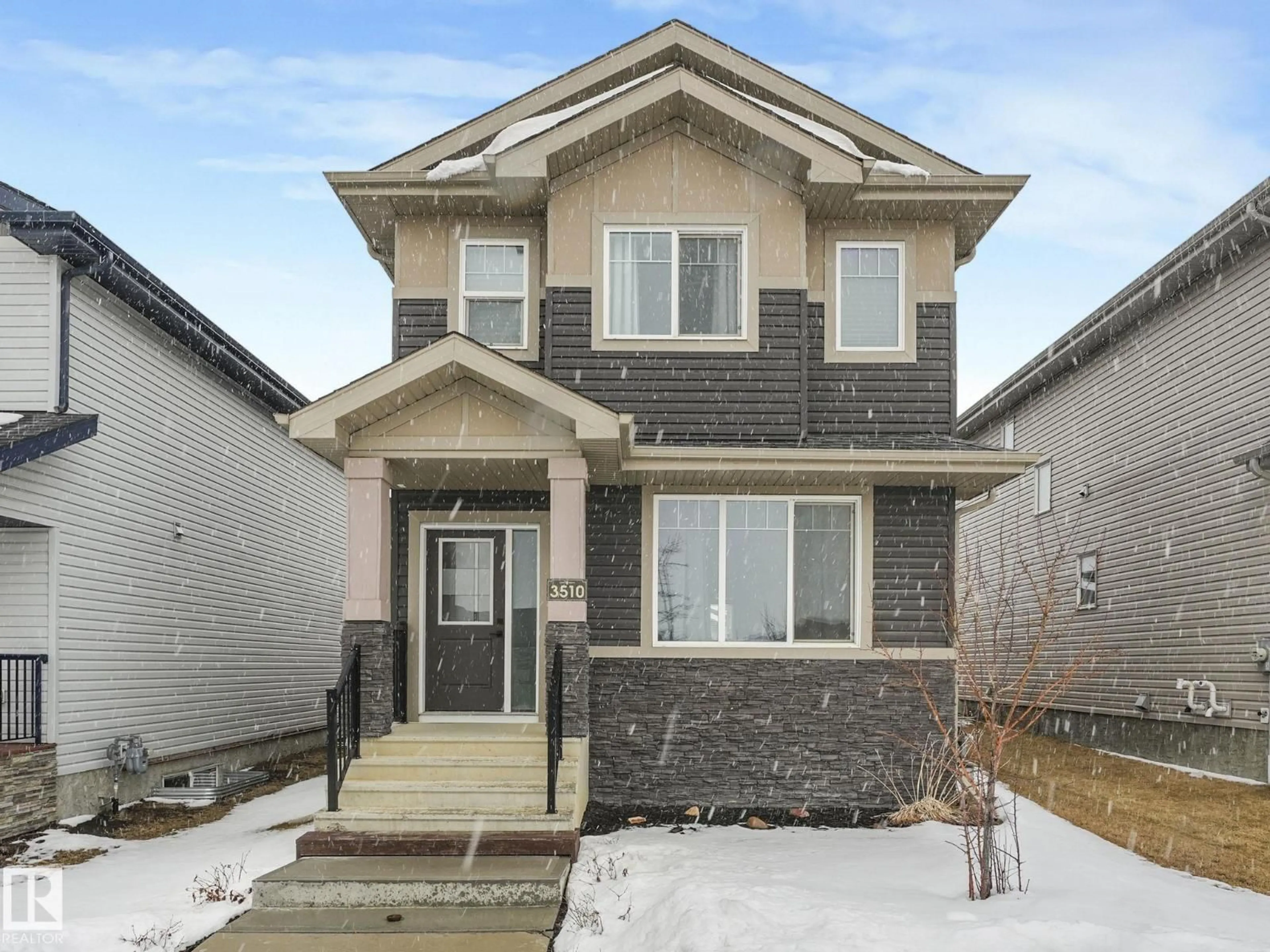Home with brick exterior material, street for 3510 48 AV, Beaumont Alberta T4X2C4
