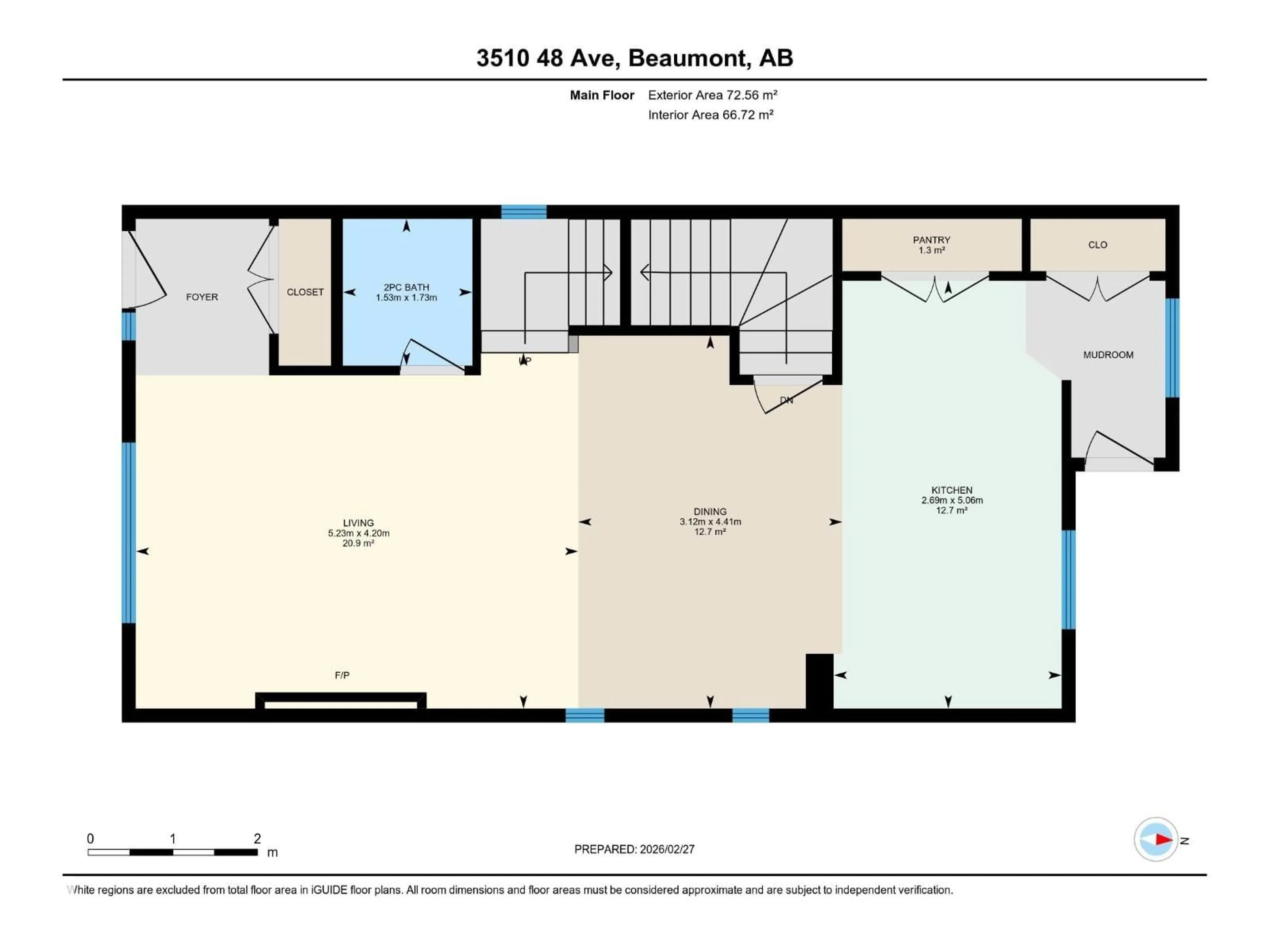 Floor plan for 3510 48 AV, Beaumont Alberta T4X2C4