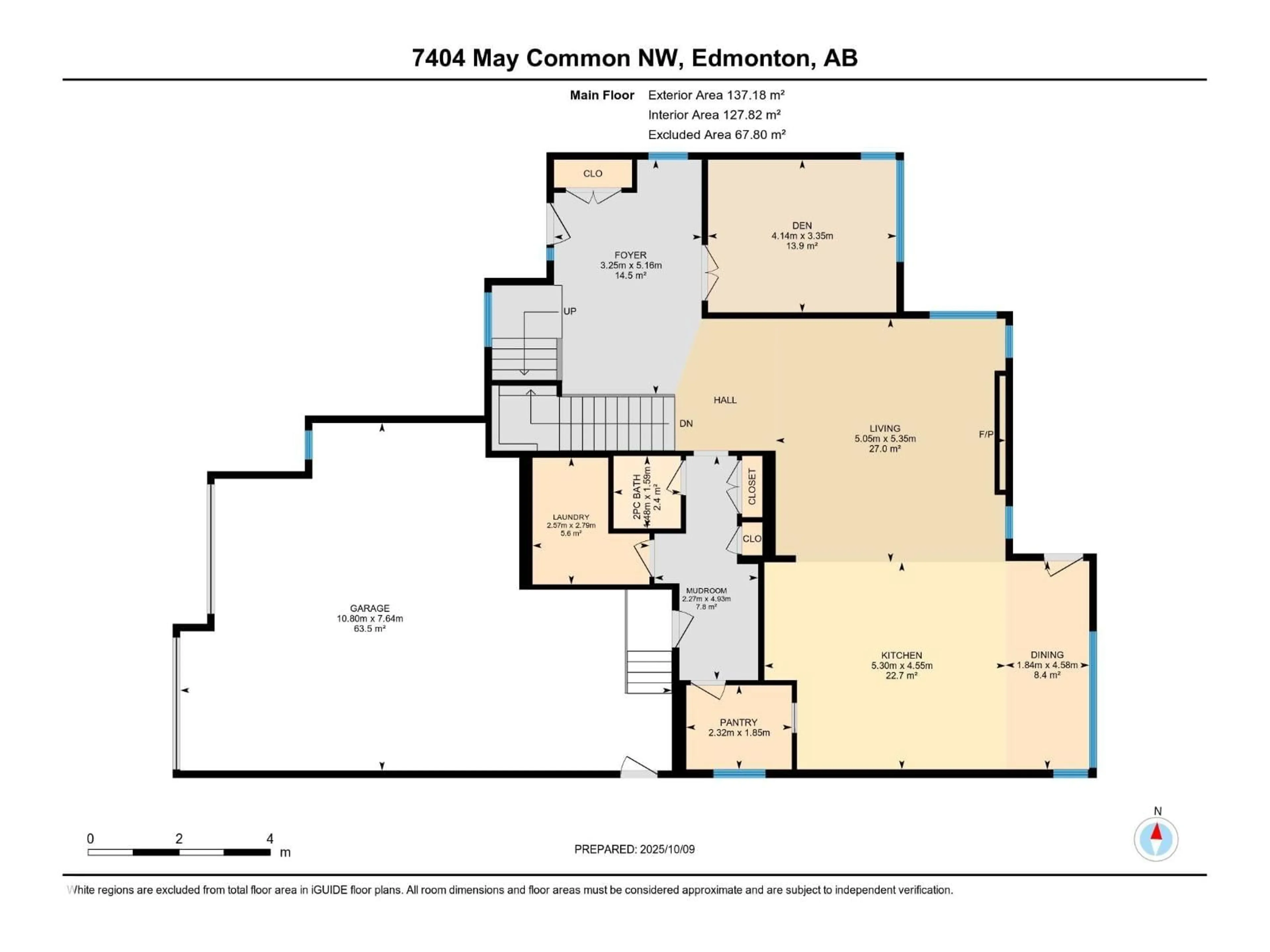 Floor plan for NW - 7404 MAY CM, Edmonton Alberta T6R0V3