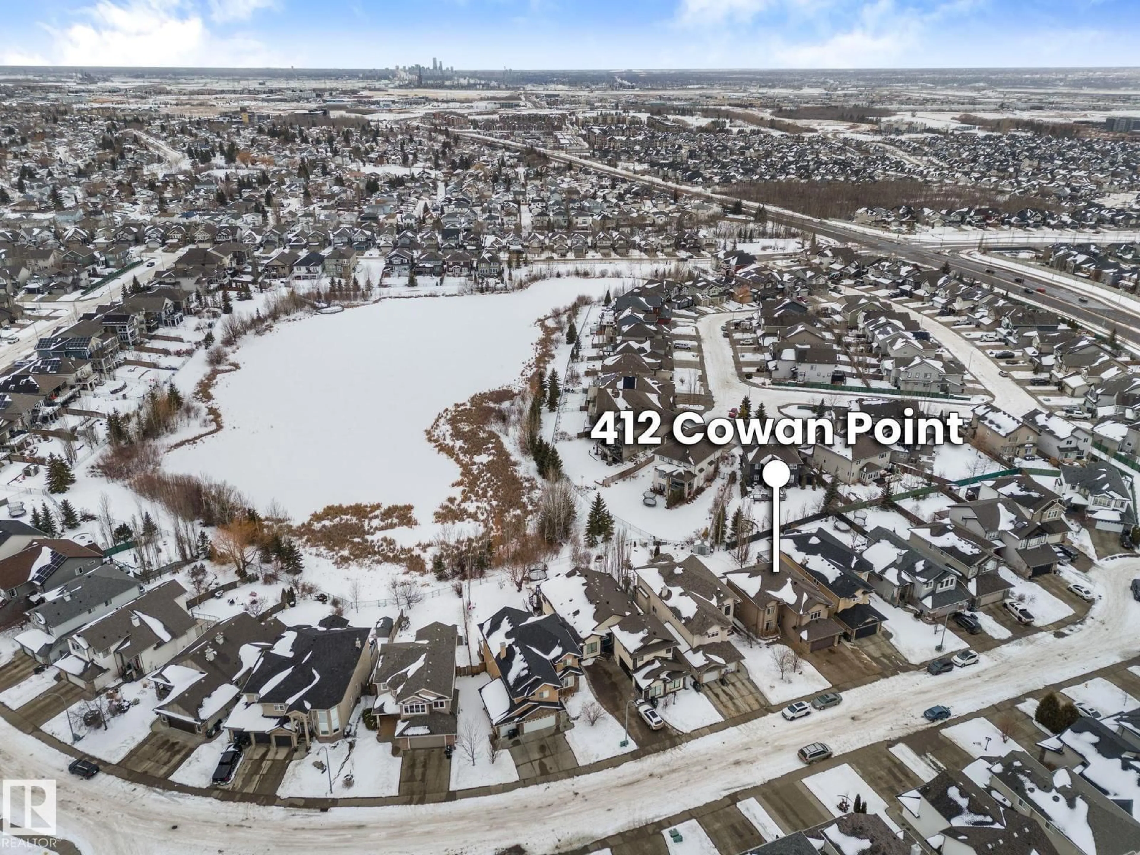 A pic from outside/outdoor area/front of a property/back of a property/a pic from drone, water/lake/river/ocean view for 412 COWAN, Sherwood Park Alberta T8H0E6