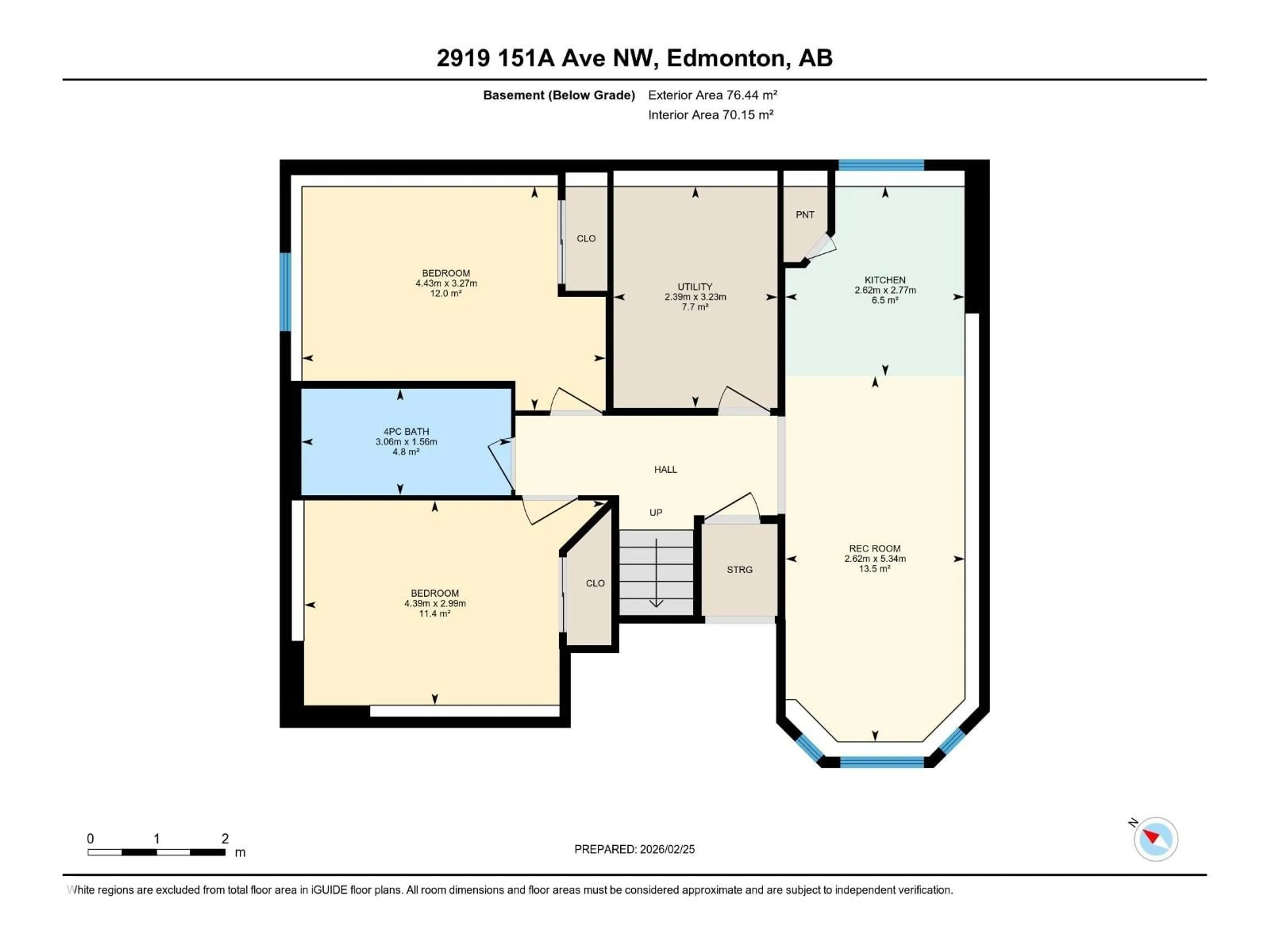 Floor plan for 2919 151A AV, Edmonton Alberta T5Y2Y5