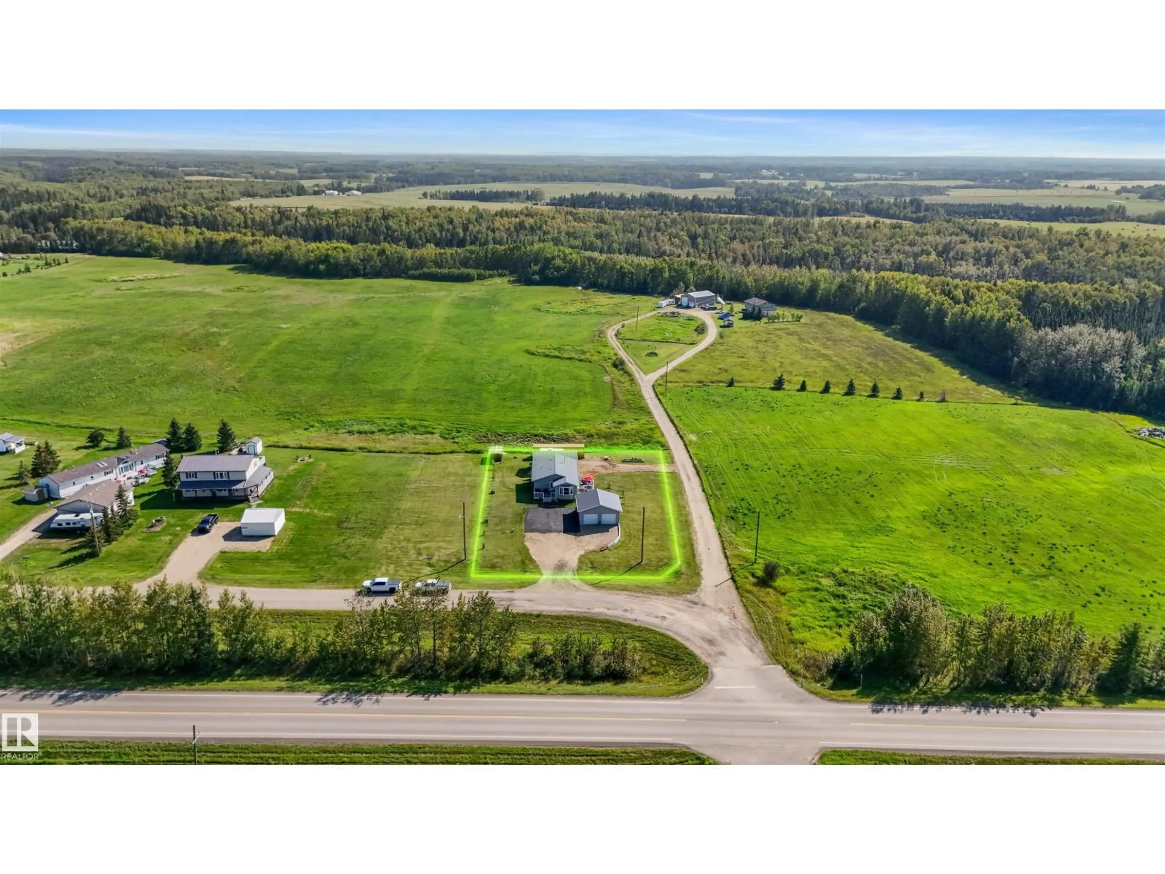 A pic from outside/outdoor area/front of a property/back of a property/a pic from drone, unknown for 5049 50A AV, Rural Brazeau County Alberta T0C1W0