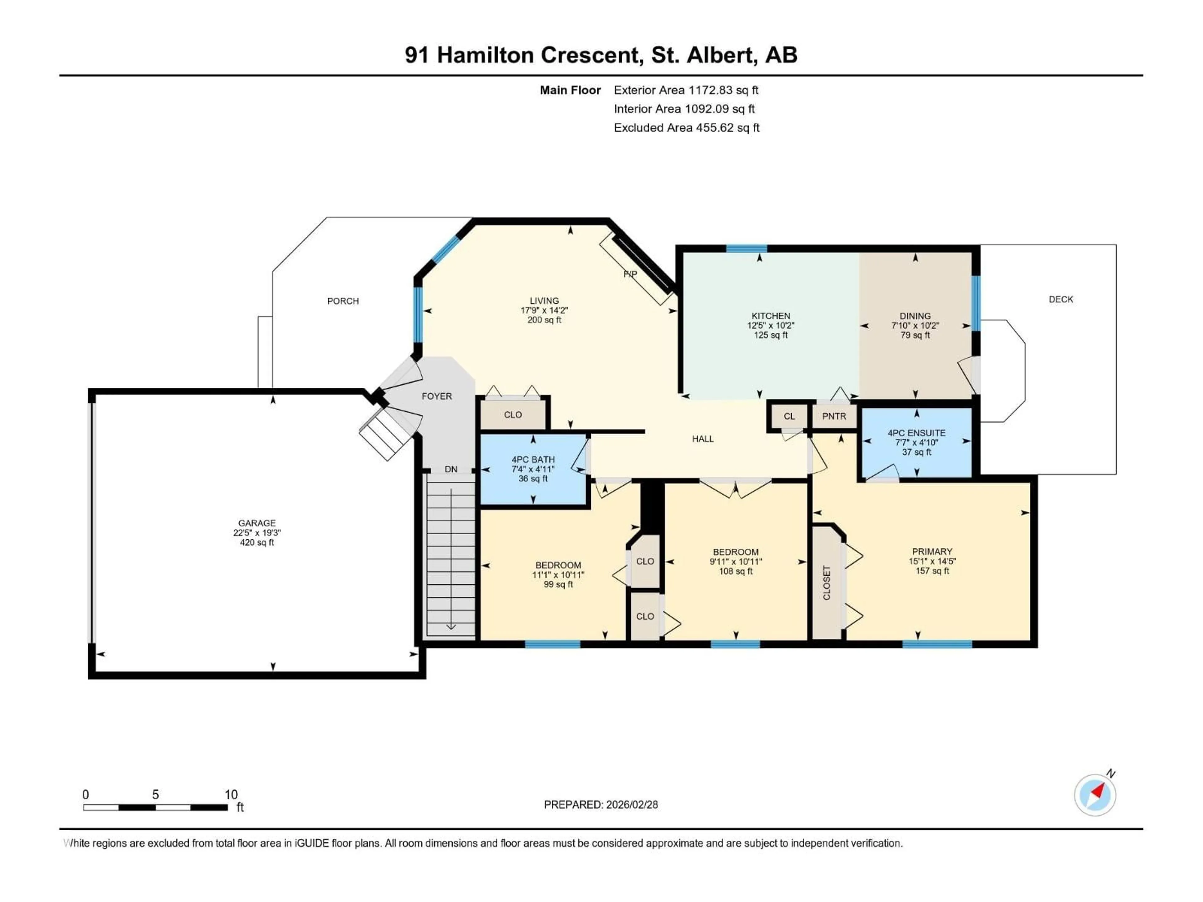 Floor plan for 91 HAMILTON CR, St. Albert Alberta T8N6W7