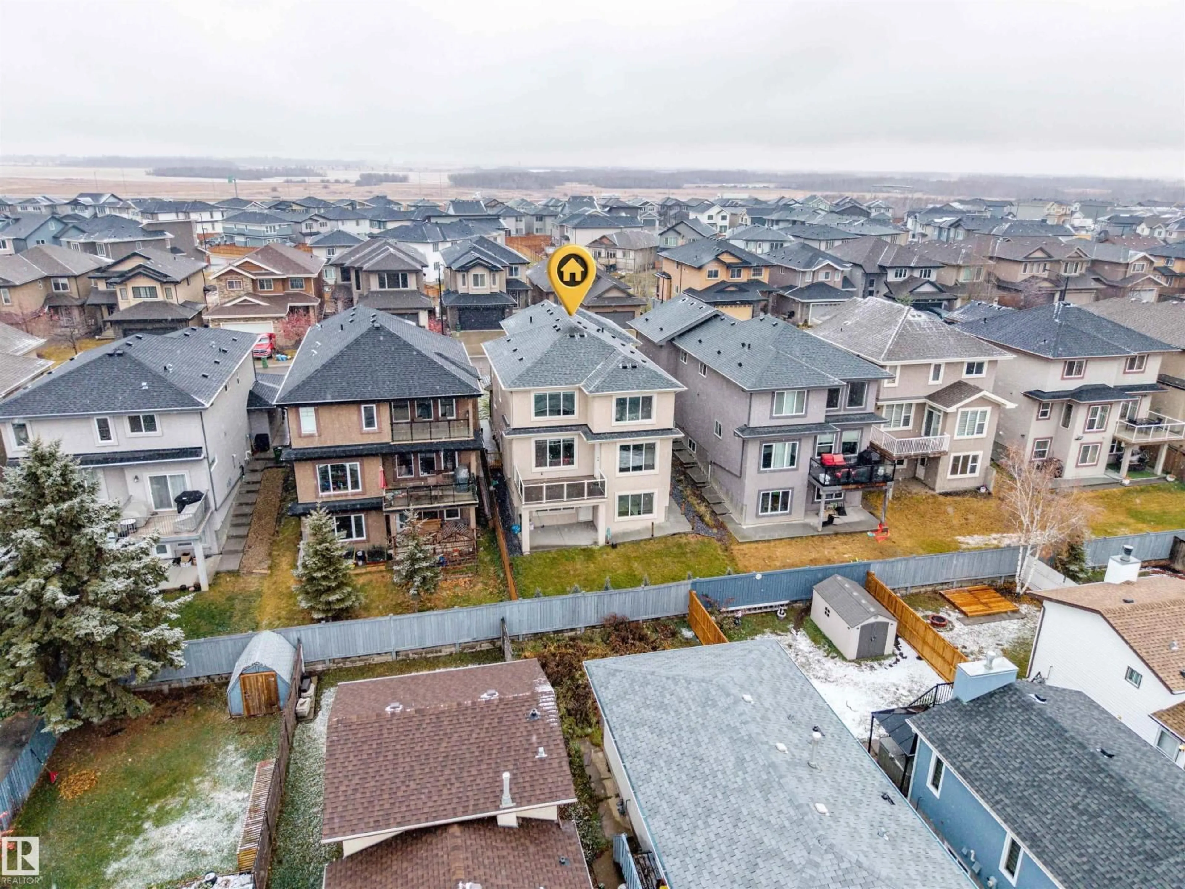 A pic from outside/outdoor area/front of a property/back of a property/a pic from drone, city buildings view from balcony for 9007 181 AV, Edmonton Alberta T5Z0K1