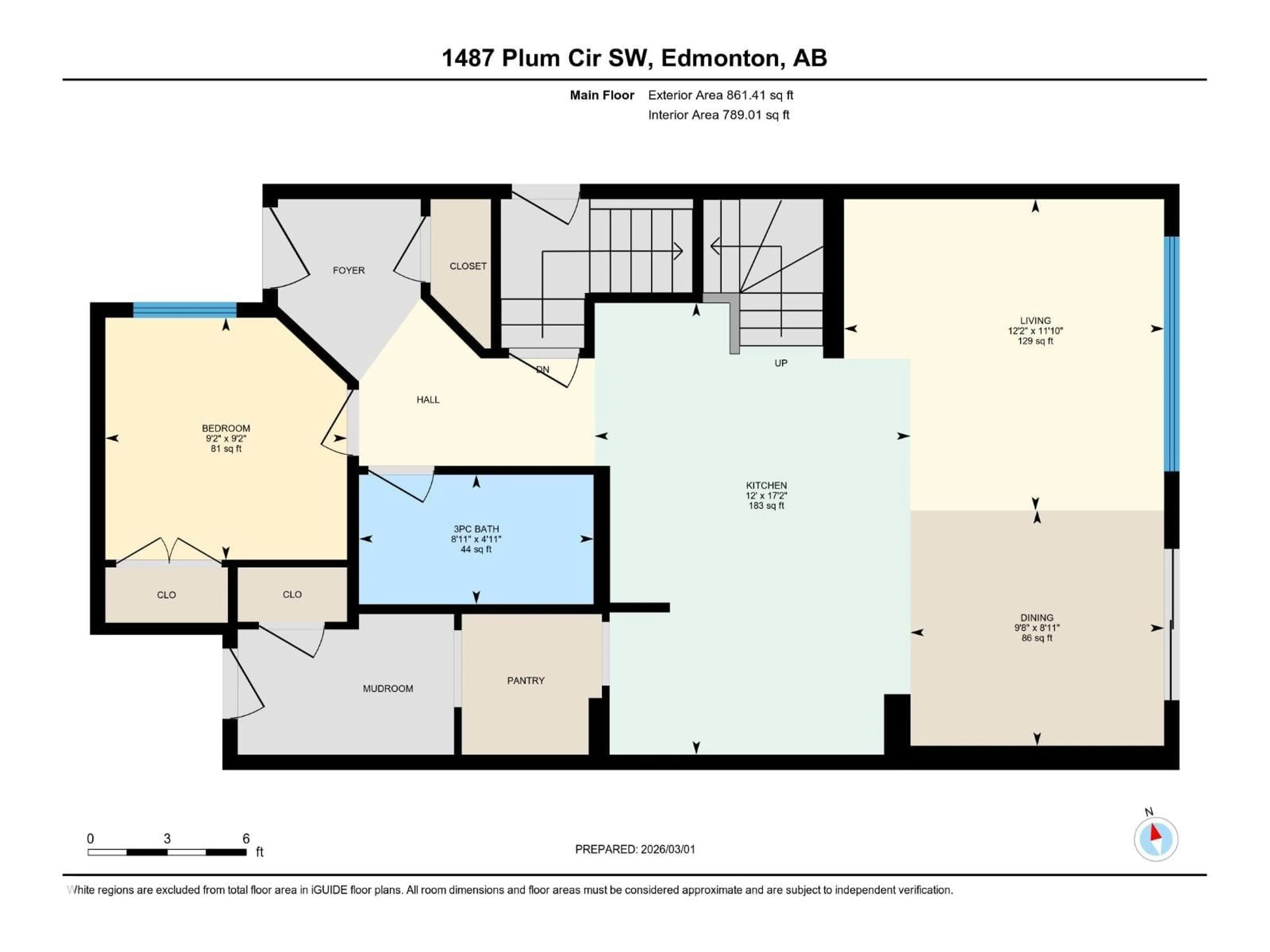 Floor plan for CI SW - 1487 PLUM CIRCLE, Edmonton Alberta T6X3A7