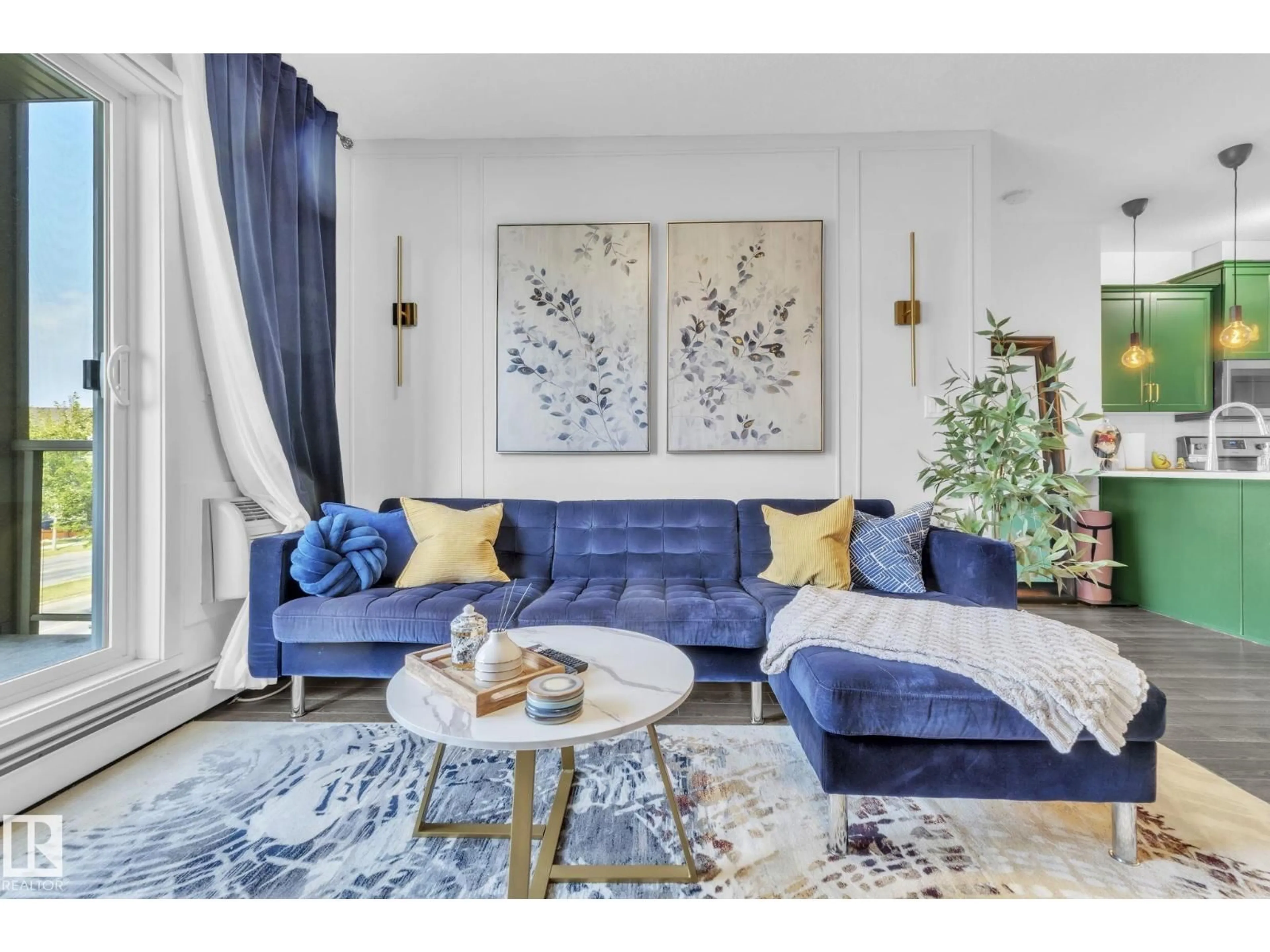 Living room with furniture, unknown for #203 - 812 WELSH DR, Edmonton Alberta T6X1Y7