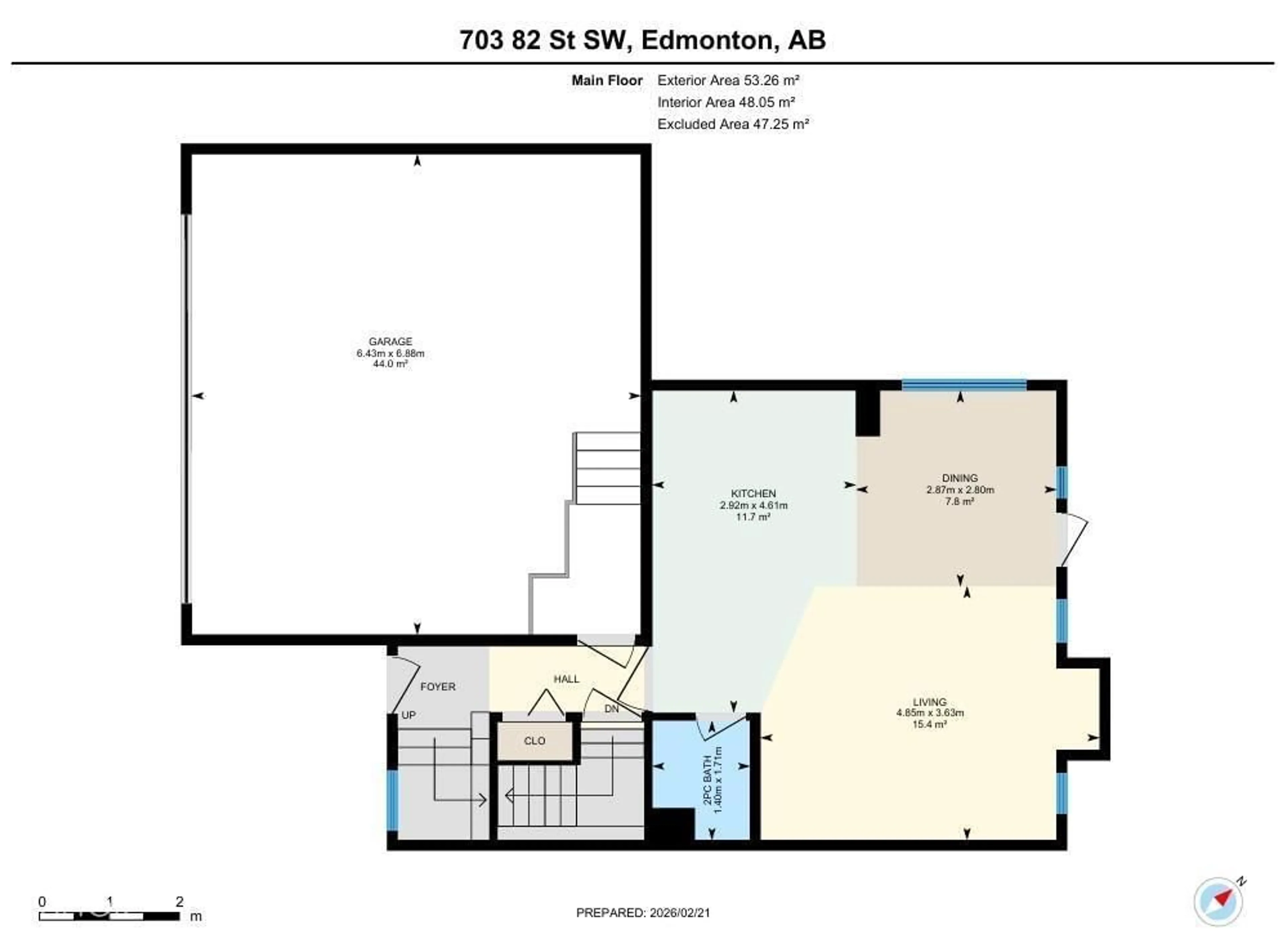 Floor plan for 703 82 ST, Edmonton Alberta T6X1L9