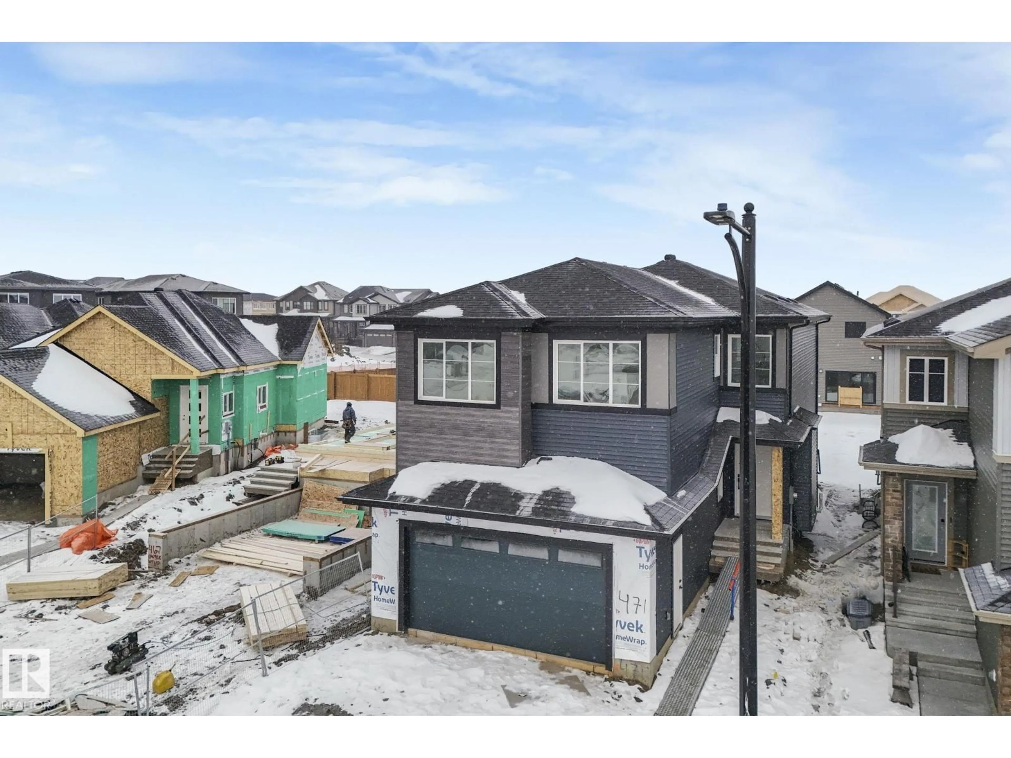A pic from outside/outdoor area/front of a property/back of a property/a pic from drone, street for 471 CANTER WD, Sherwood Park Alberta T8H3A9