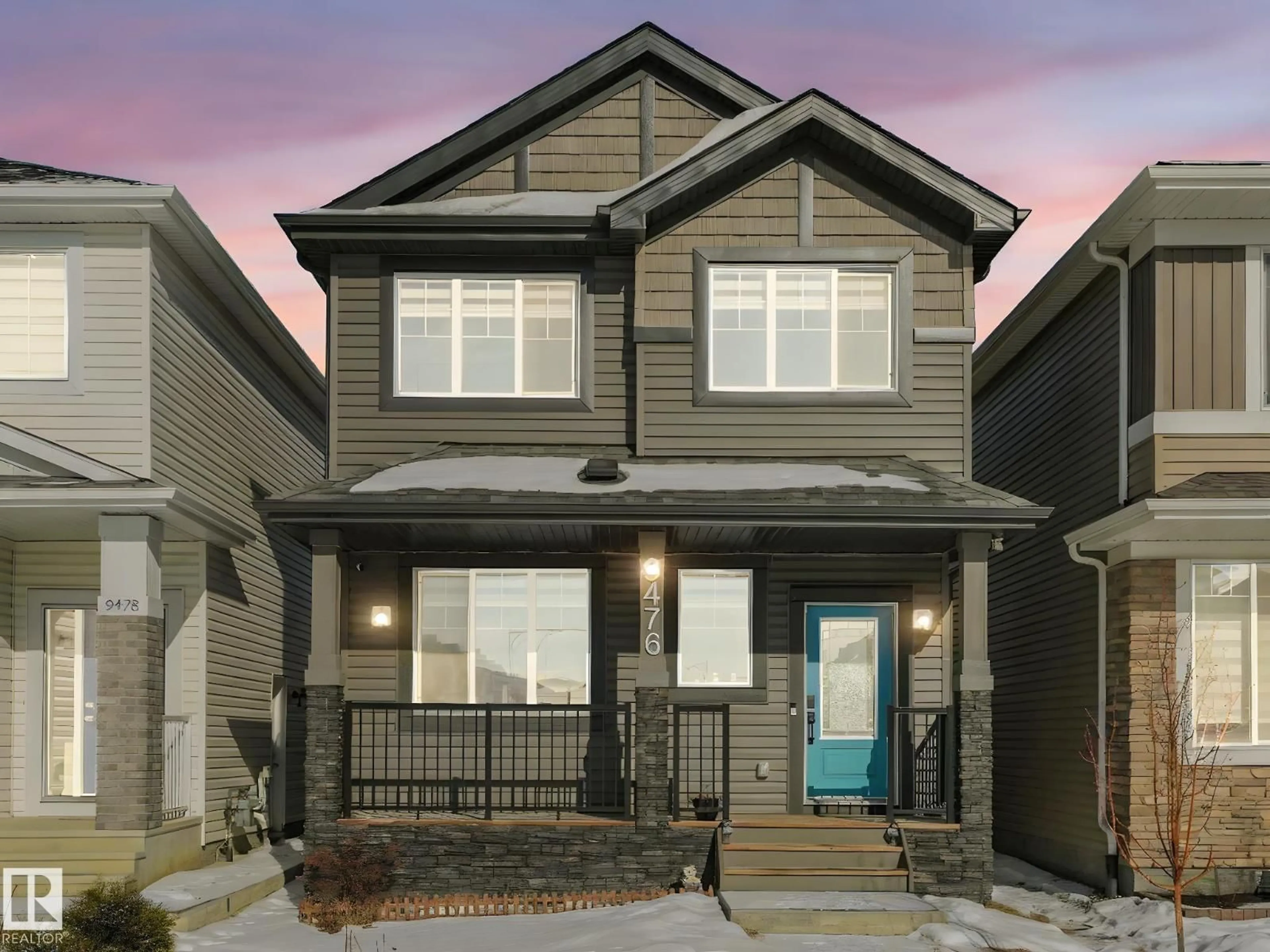Home with vinyl exterior material, street for 9476 COLAK LANE, Edmonton Alberta T6W5B6