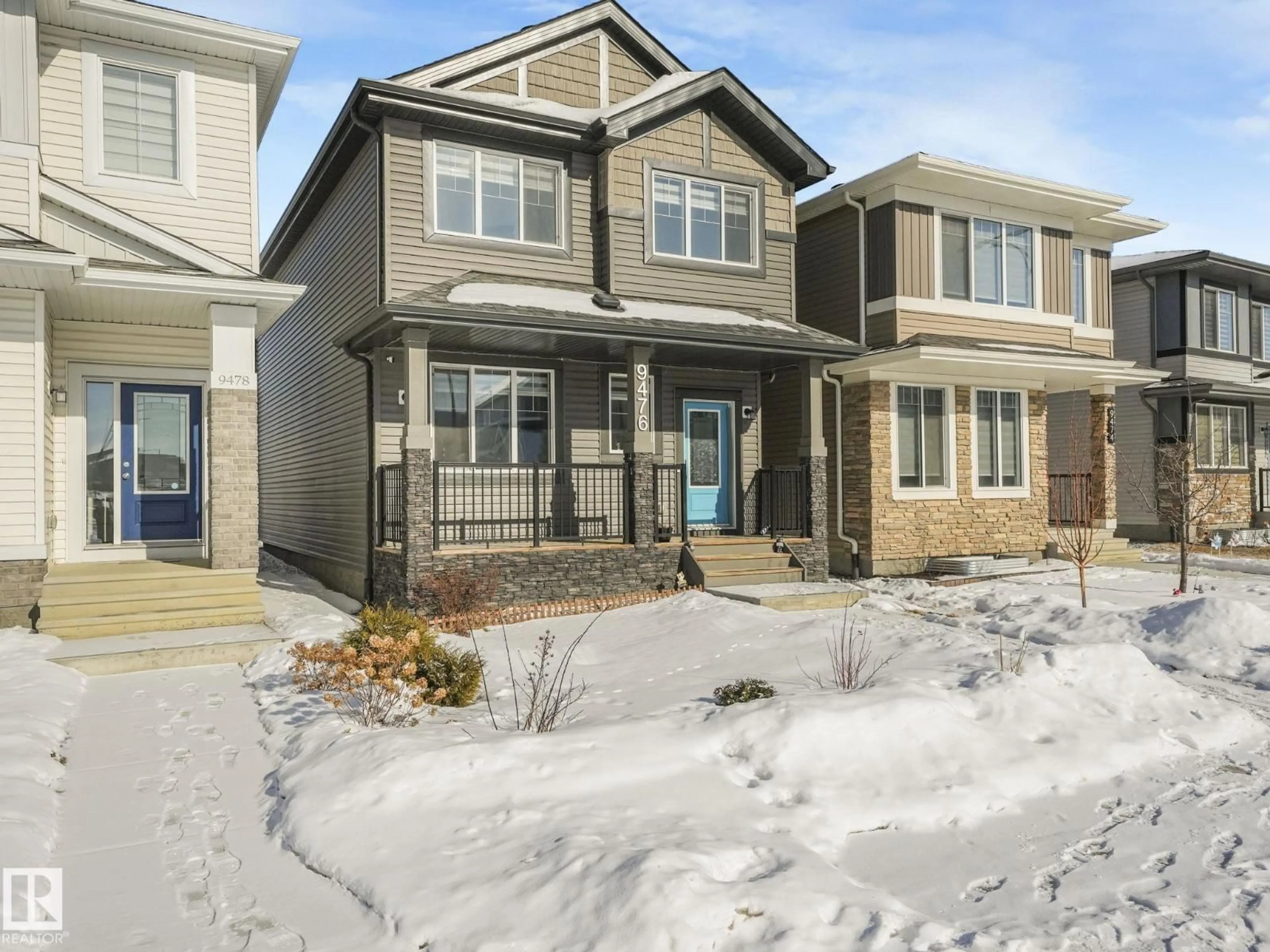 Home with vinyl exterior material, street for 9476 COLAK LANE, Edmonton Alberta T6W5B6