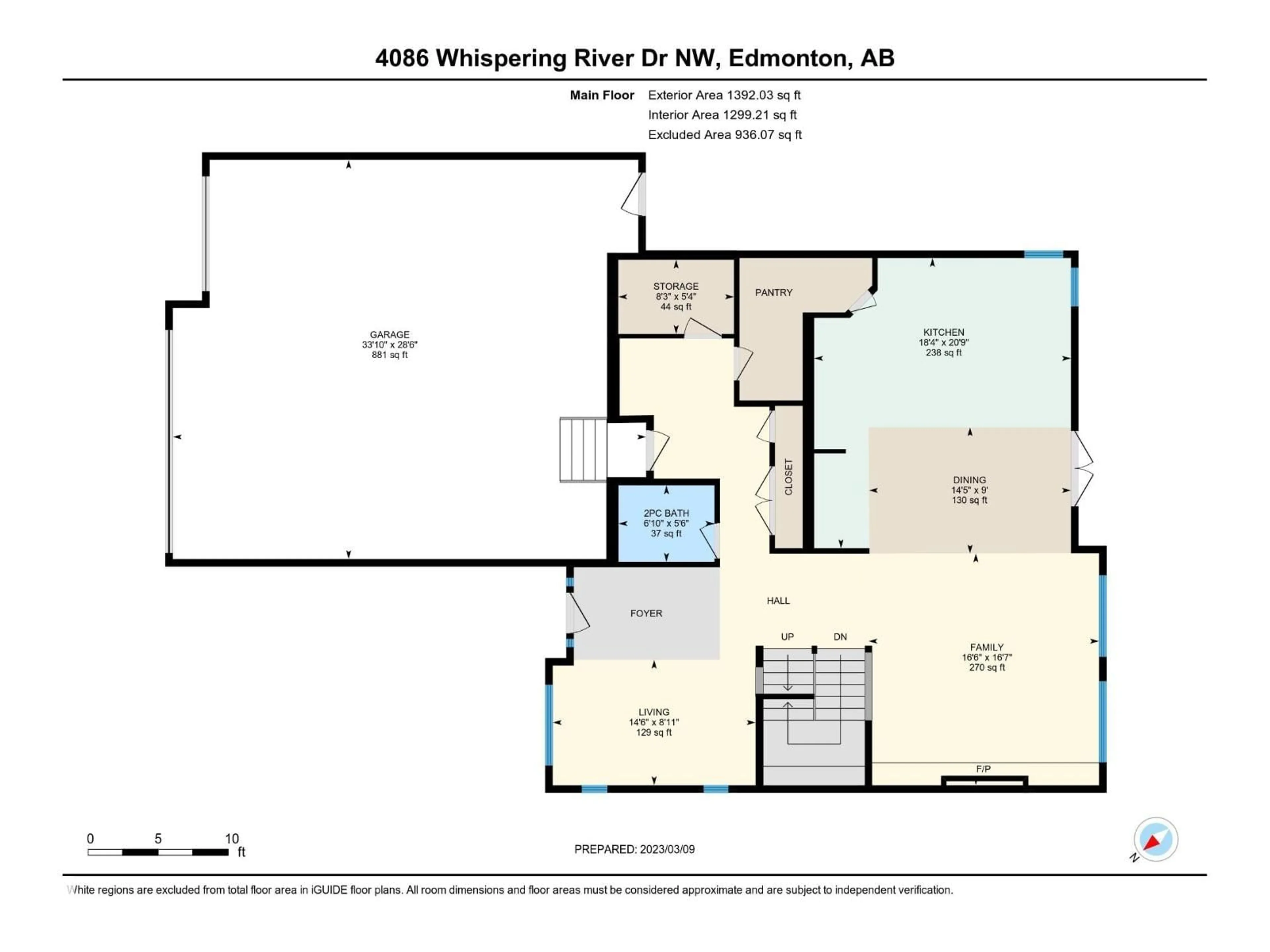 Floor plan for 4086 WHISPERING RIVER DR, Edmonton Alberta T6W2E2