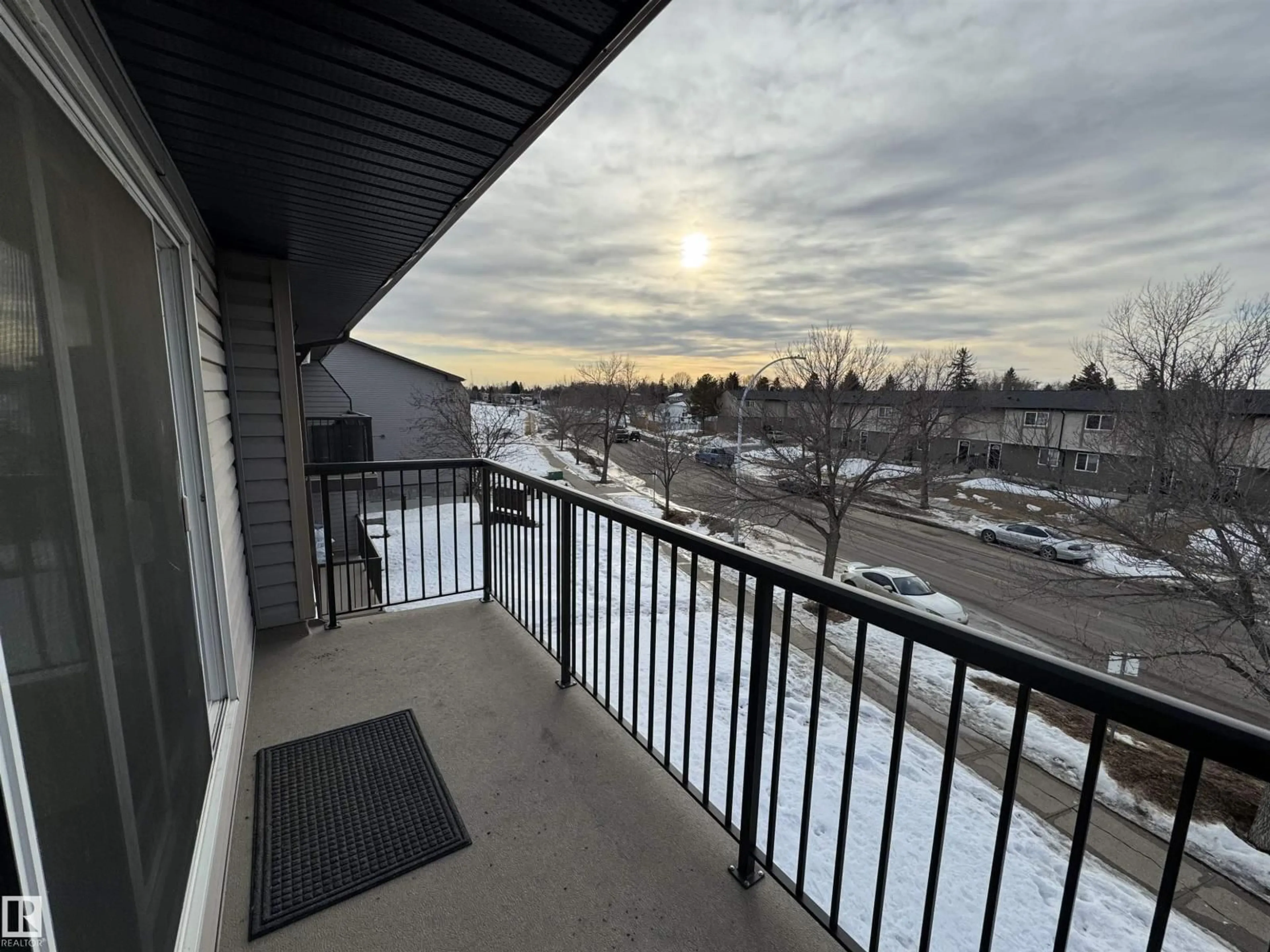 Balcony in the apartment, water/lake/river/ocean view for #304 - 15105 121 ST, Edmonton Alberta T5X2G3