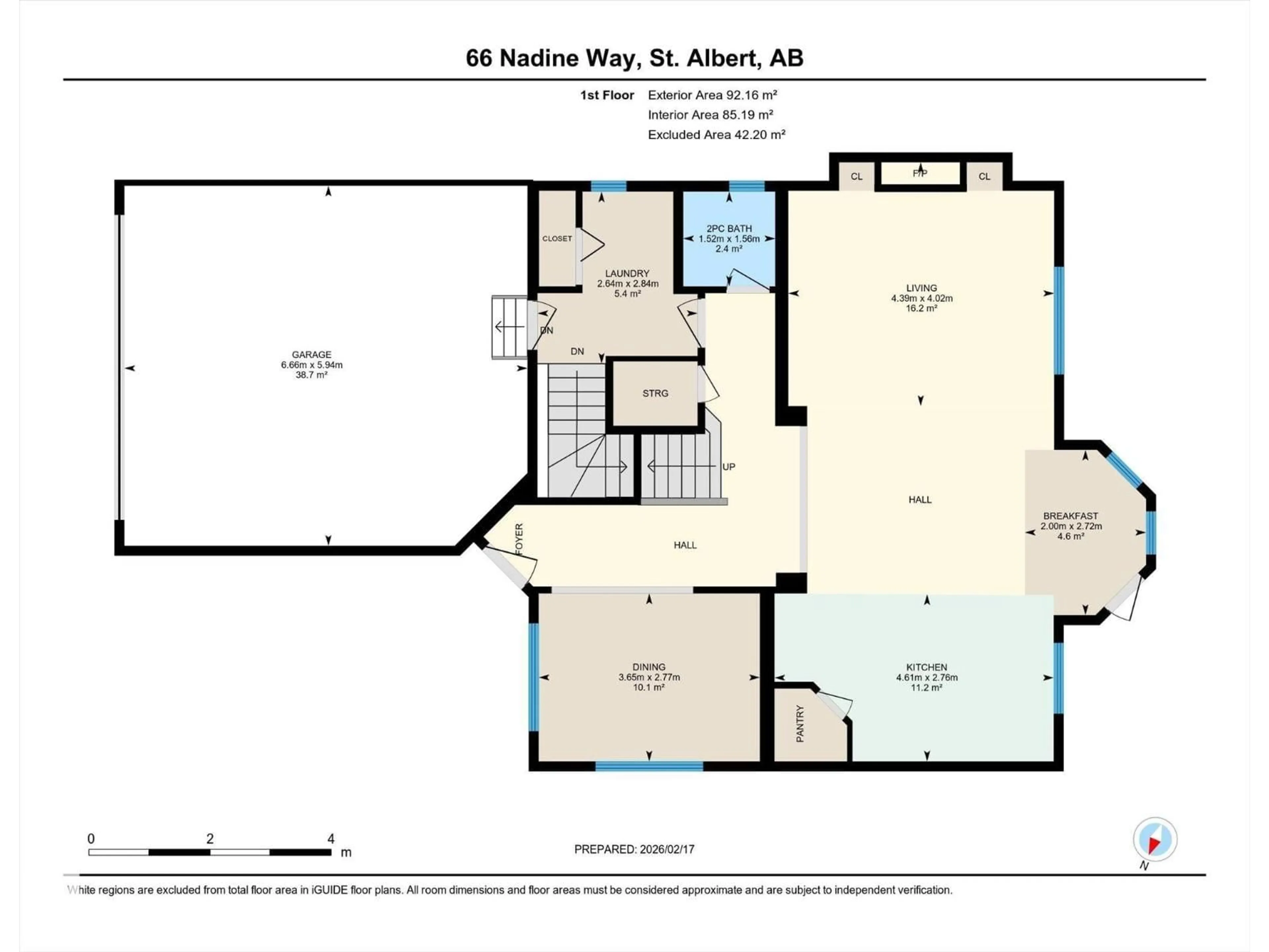 Floor plan for 66 NADINE WY, St. Albert Alberta T8N1C6