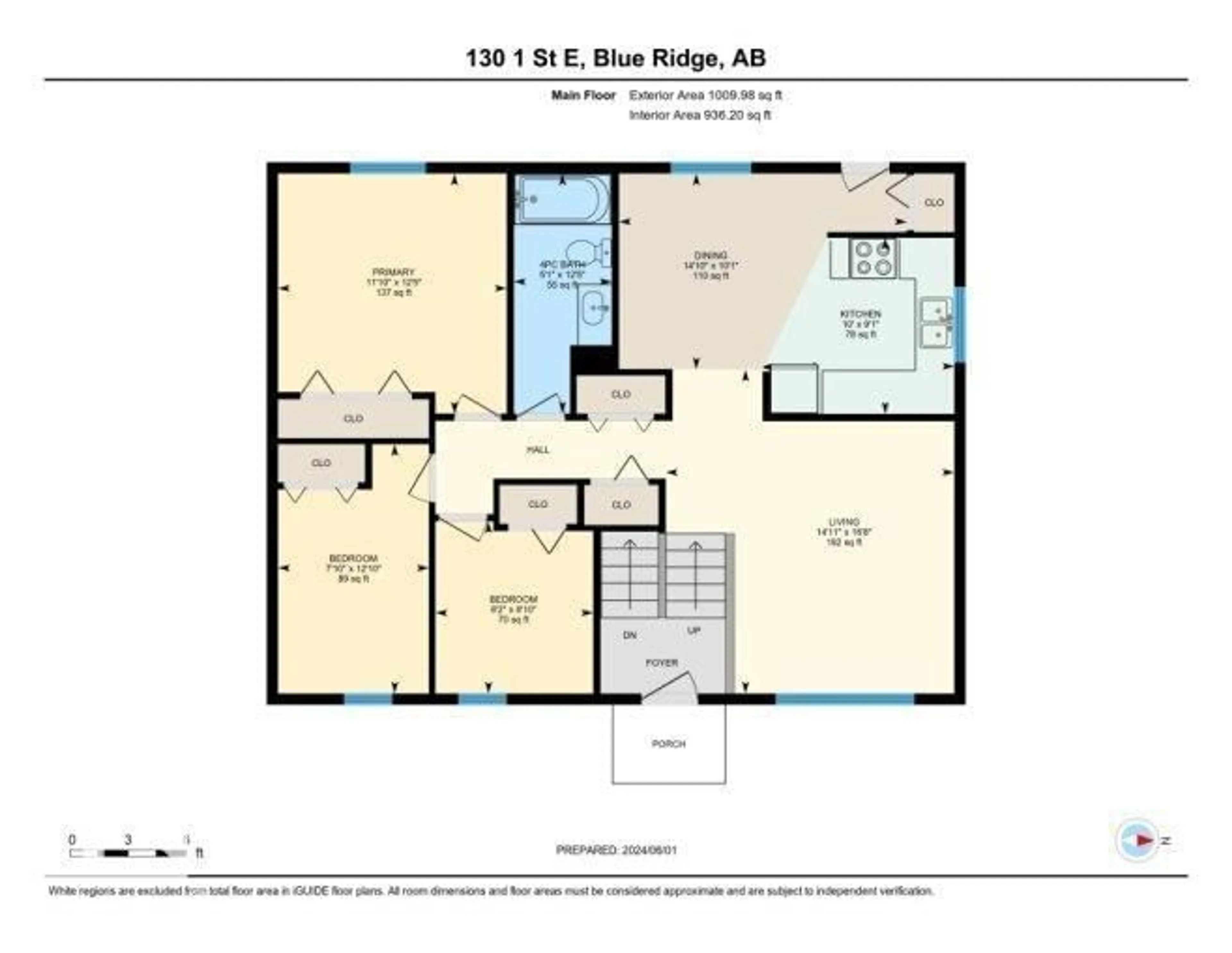 Floor plan for 130 1 ST, Blue Ridge Alberta T0E0B0