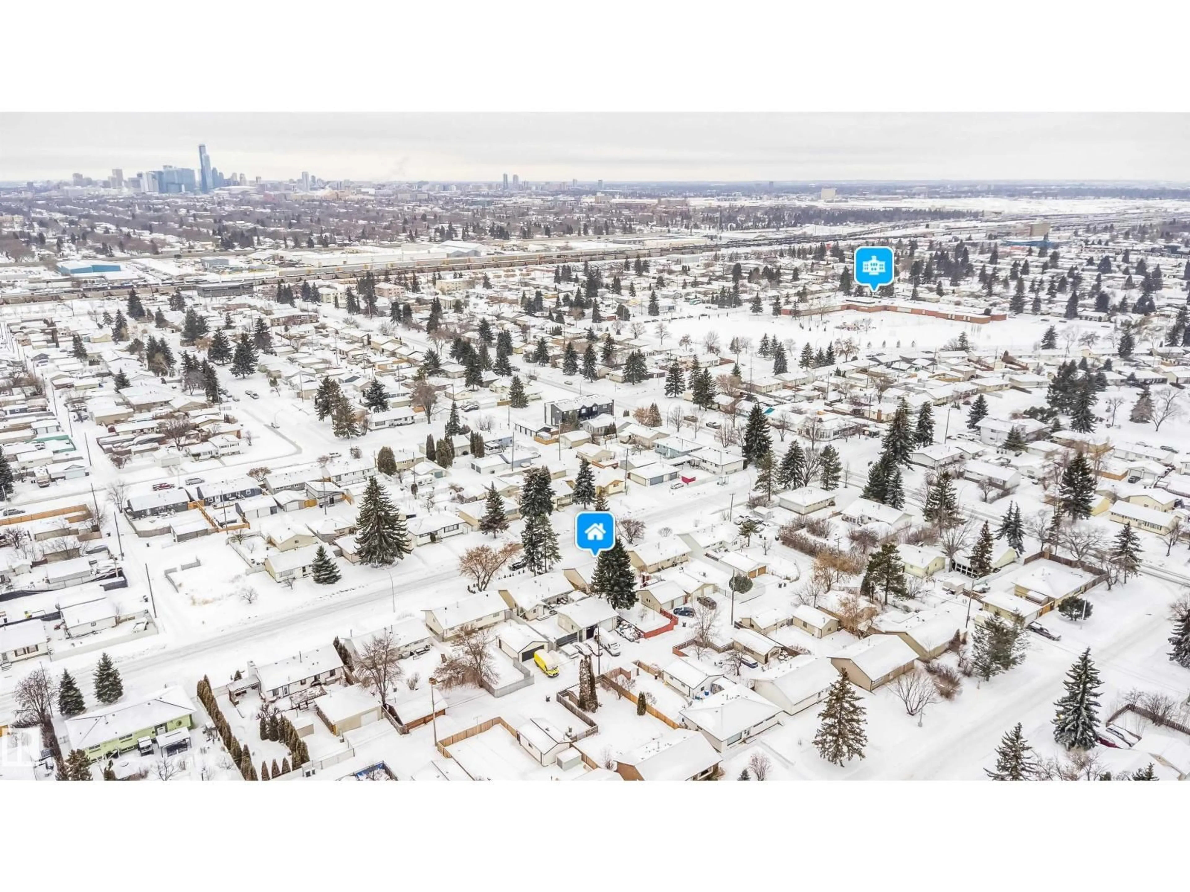 A pic from outside/outdoor area/front of a property/back of a property/a pic from drone, street for NW - 8908 130 AV, Edmonton Alberta T5E0R9