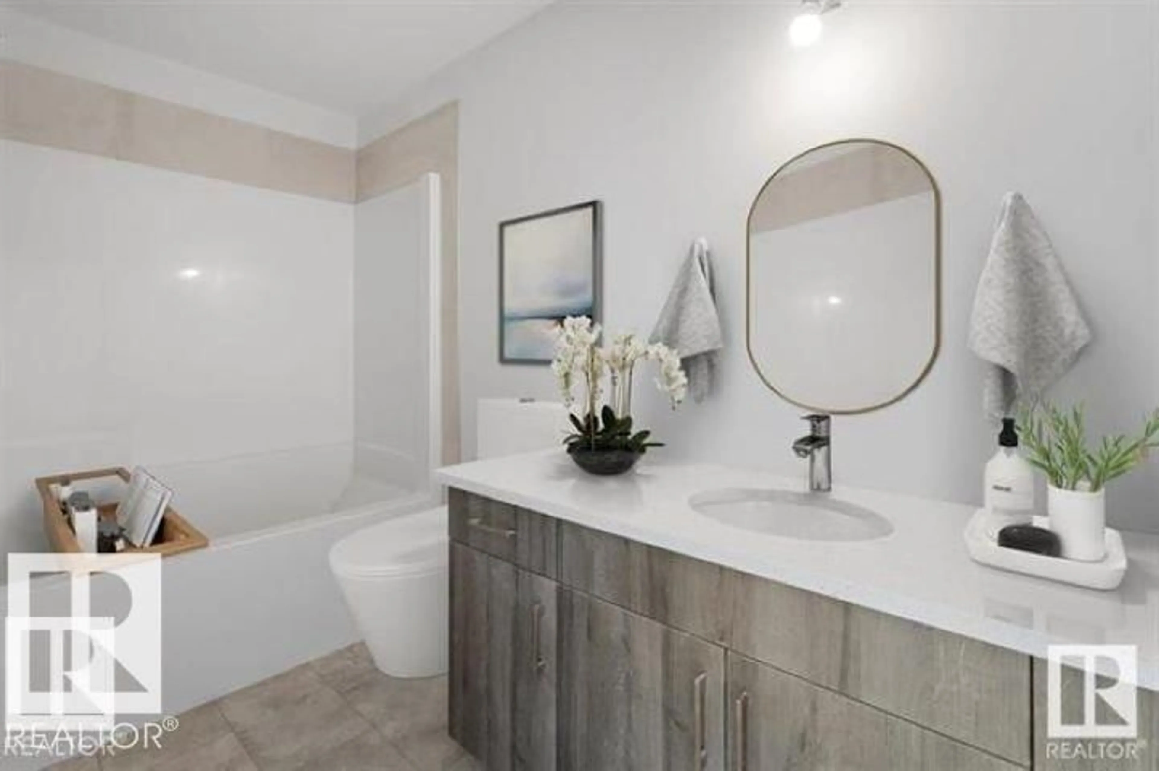 Contemporary bathroom, ceramic/tile floor for 691 CAMBRIAN BV, Sherwood Park Alberta T8H3B7