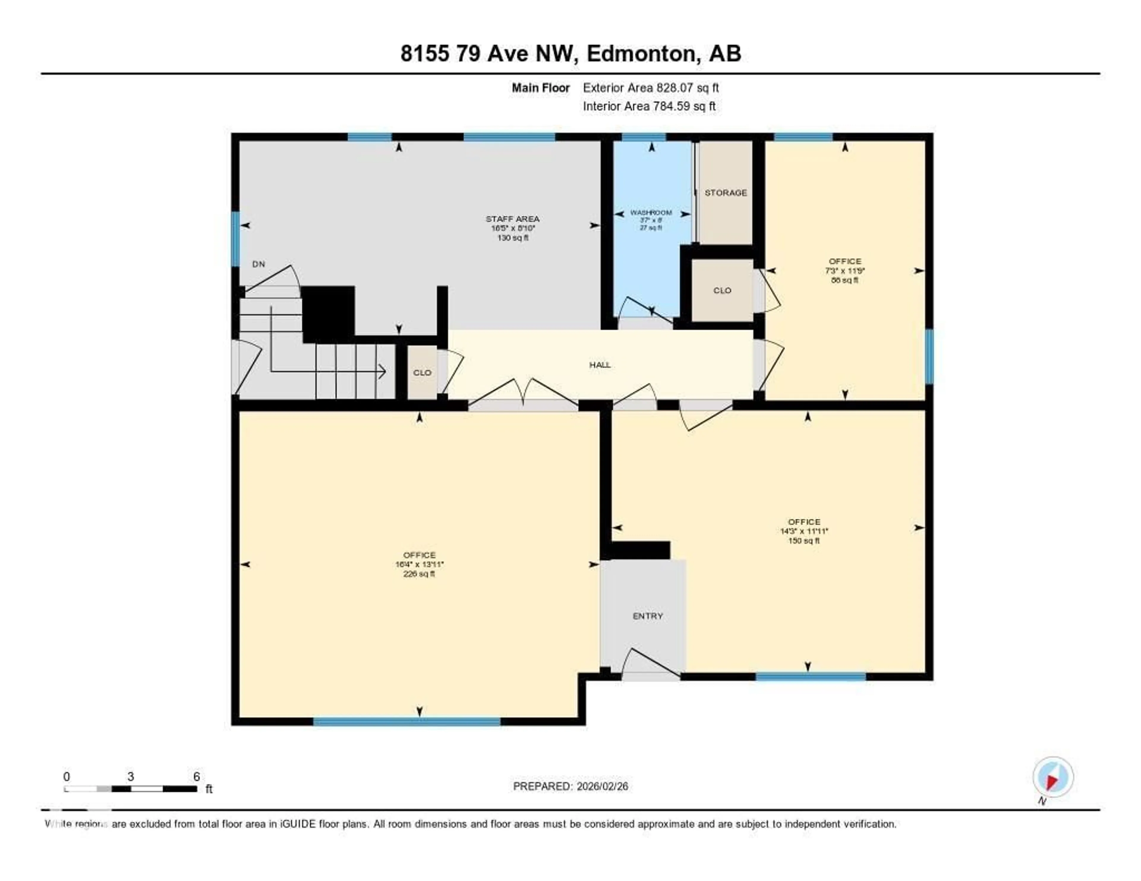 Floor plan for 8155 79 AV, Edmonton Alberta T6C0P9