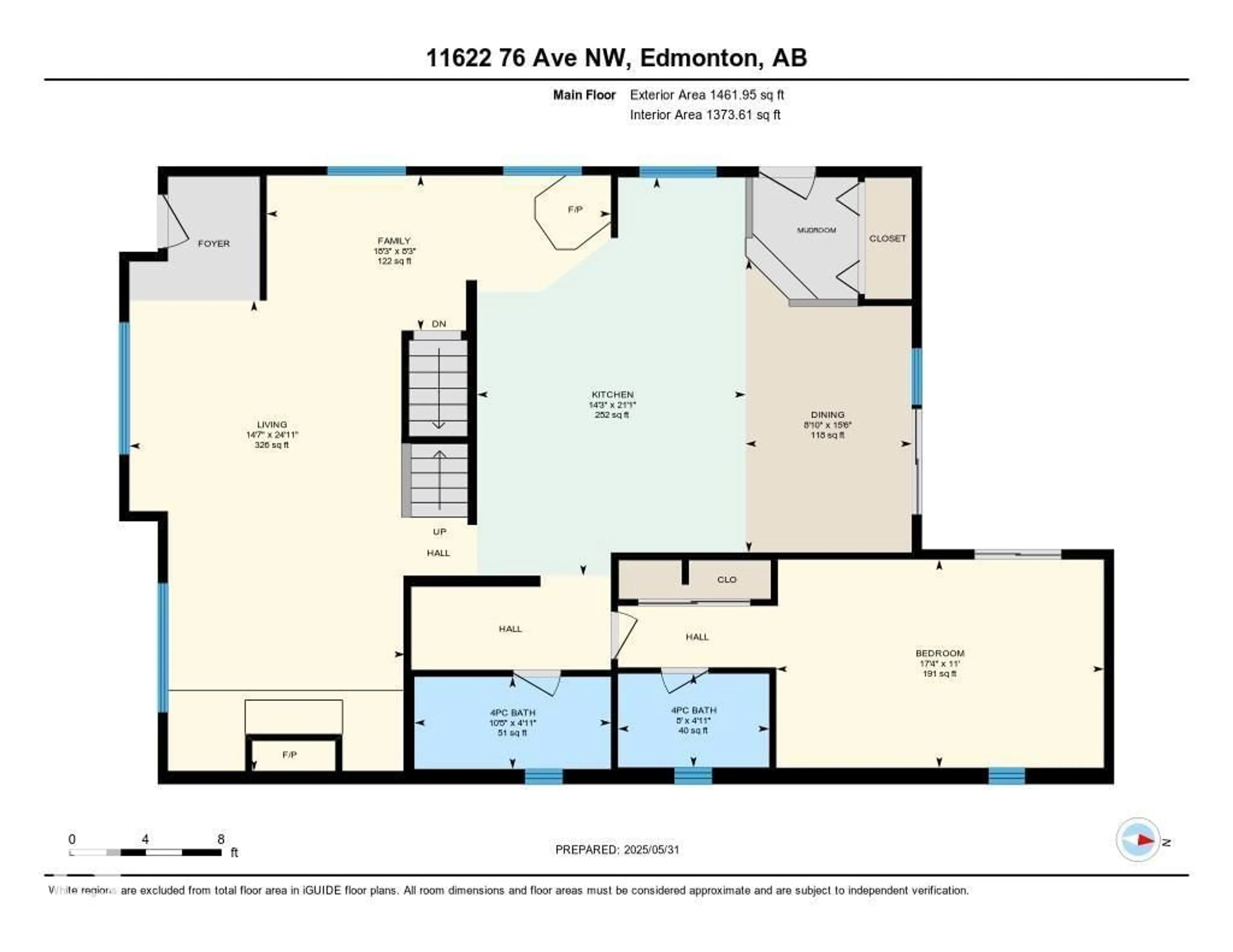 Floor plan for 11622 76 AV, Edmonton Alberta T6G0K8