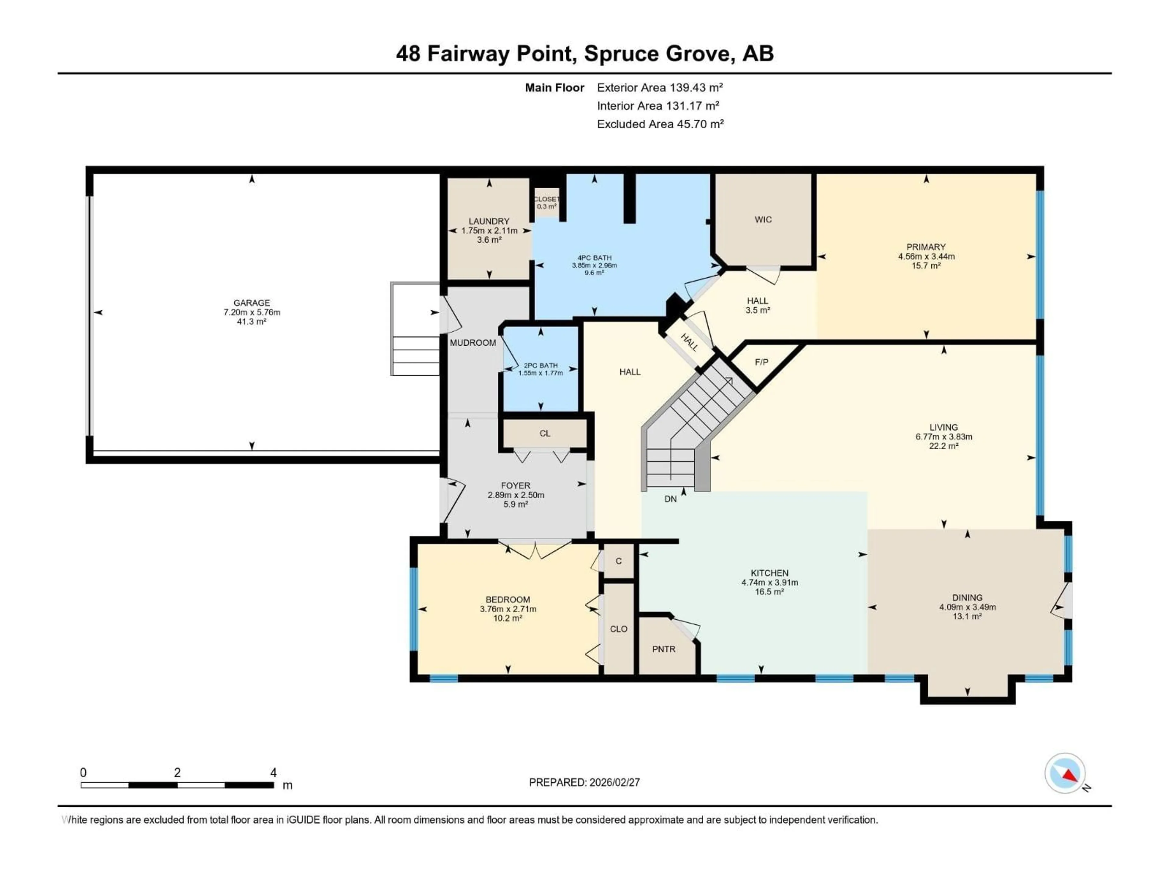 Floor plan for 48 FAIRWAY PT, Spruce Grove Alberta T7X3B4