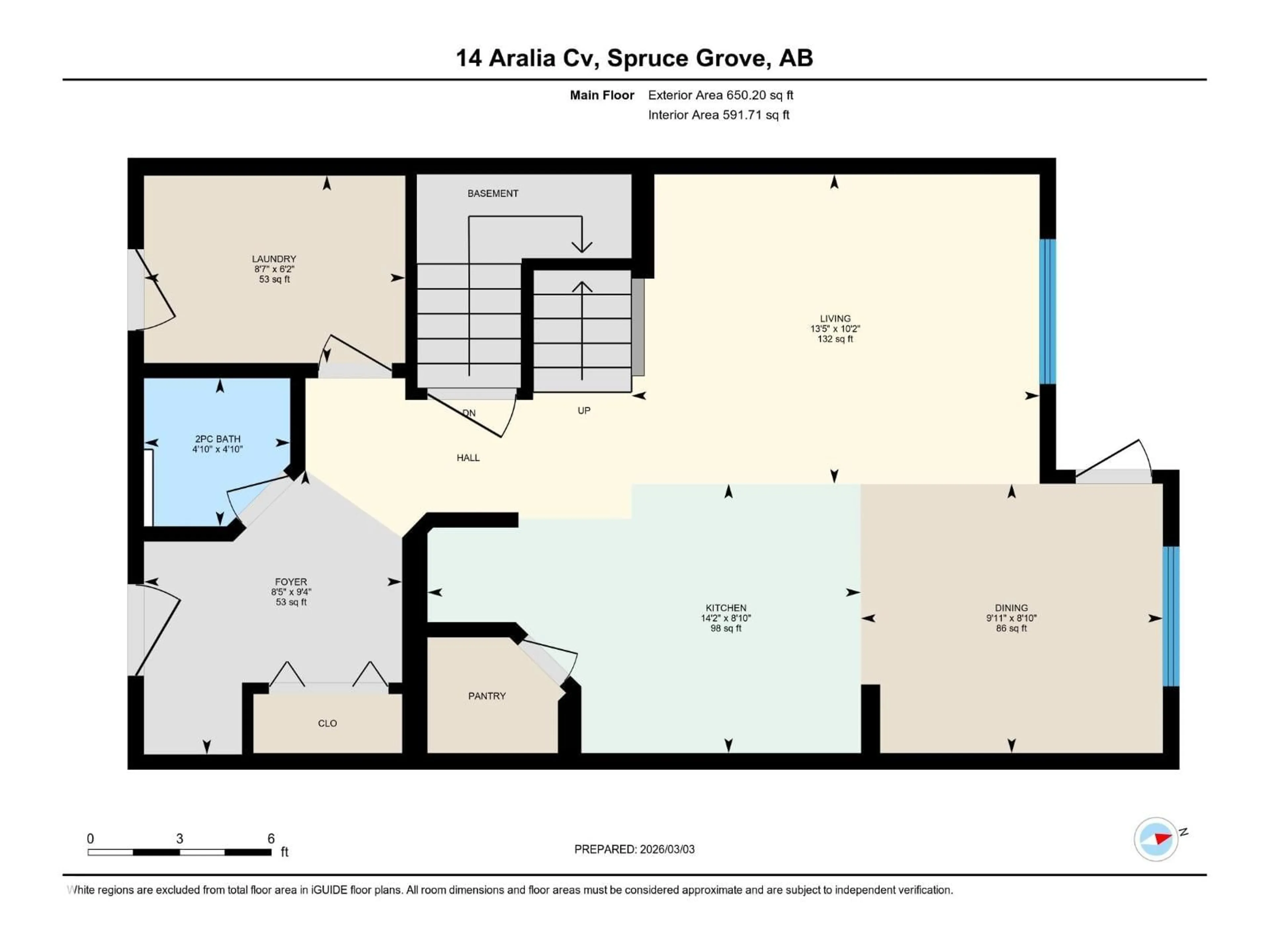 Floor plan for 14 ARALIA CV, Spruce Grove Alberta T7X0V4