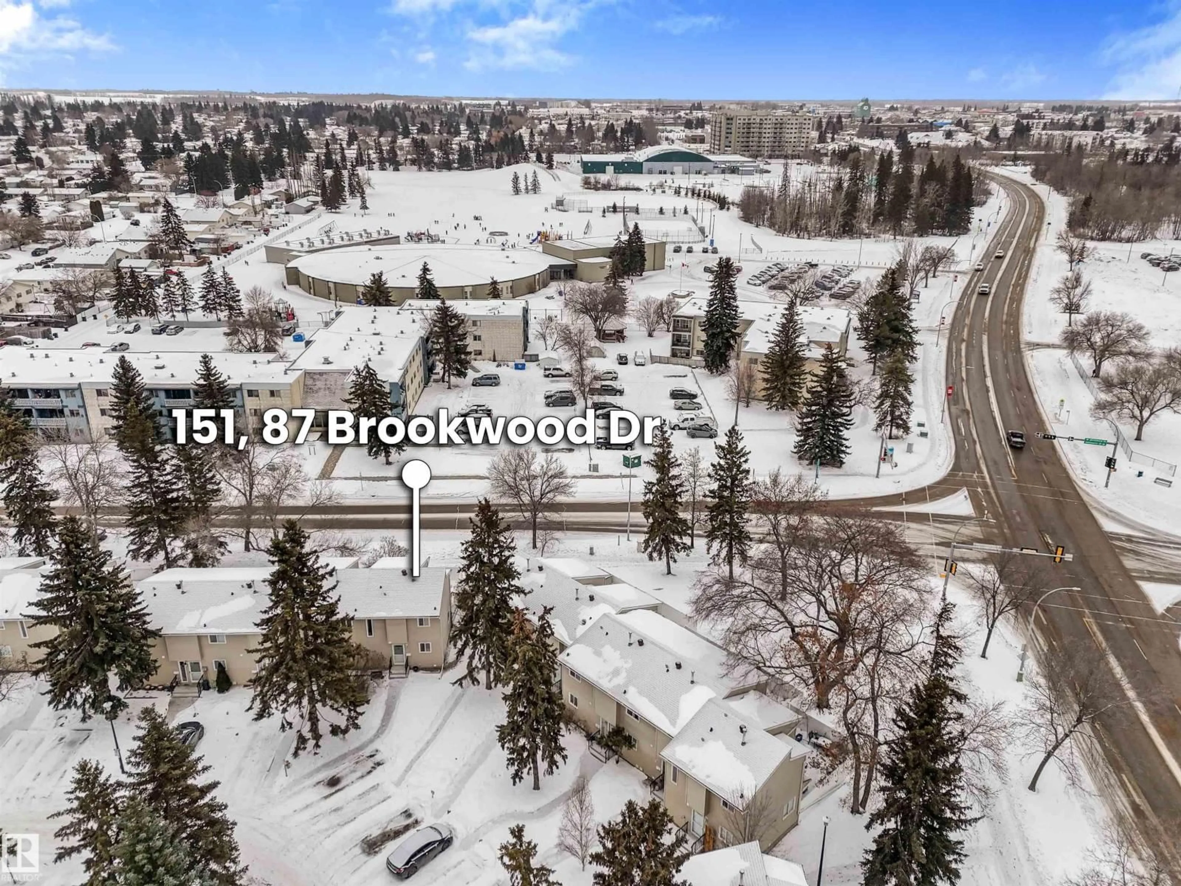 A pic from outside/outdoor area/front of a property/back of a property/a pic from drone, street for 151 BROOKWOOD DR, Spruce Grove Alberta T7X1A5