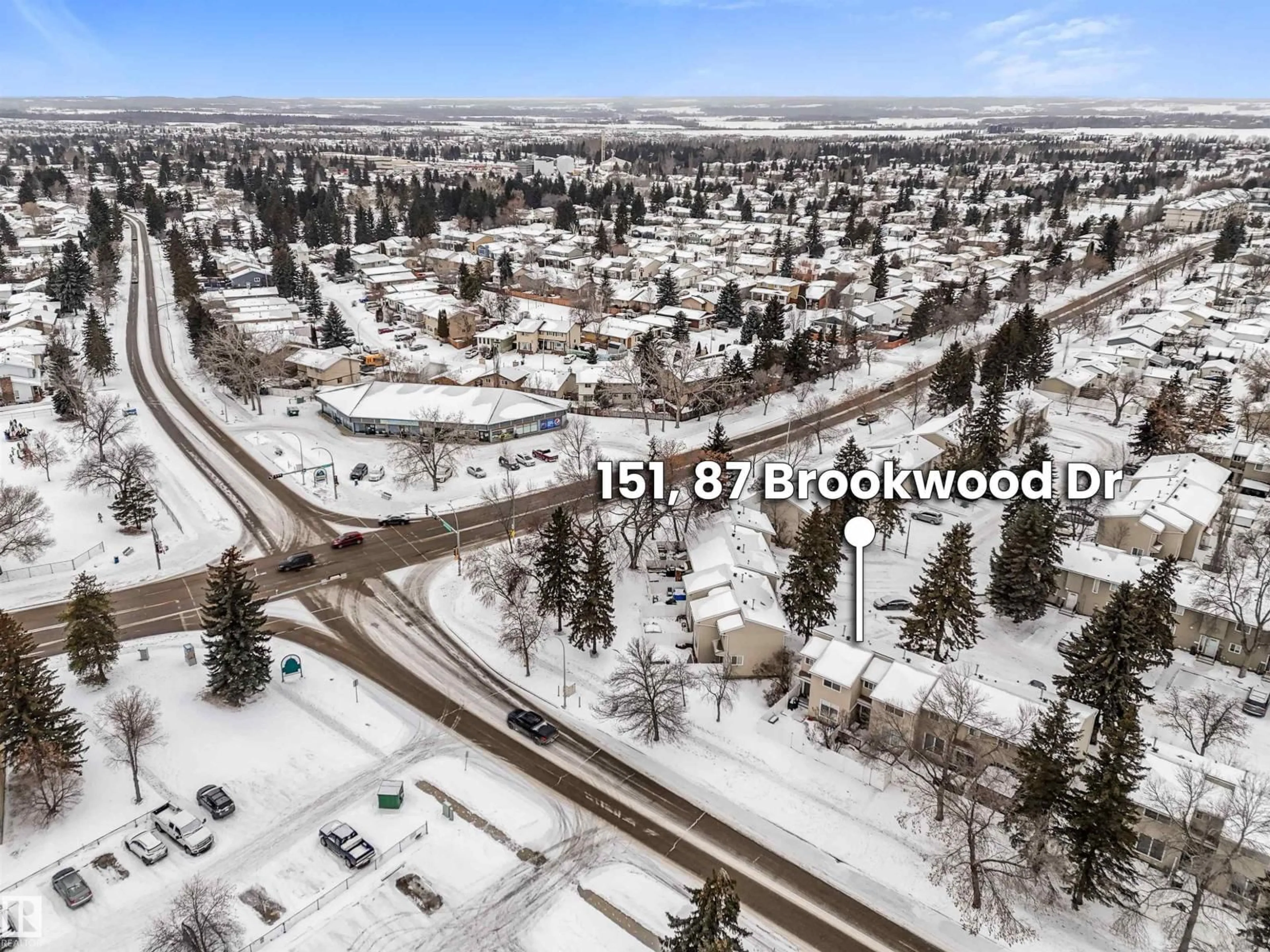 A pic from outside/outdoor area/front of a property/back of a property/a pic from drone, street for 151 BROOKWOOD DR, Spruce Grove Alberta T7X1A5