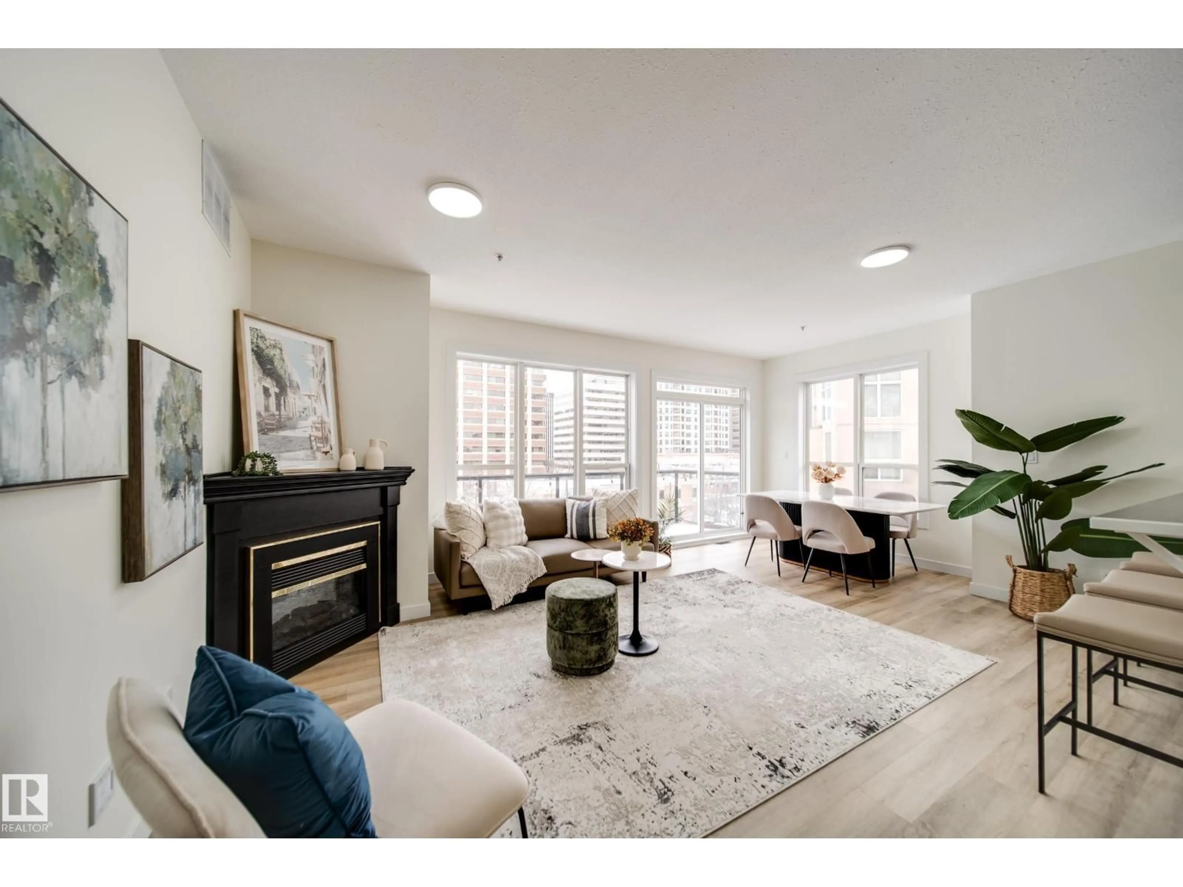 Living room with furniture, unknown for 532 10023 110 ST NW, Edmonton Alberta T5K1J5