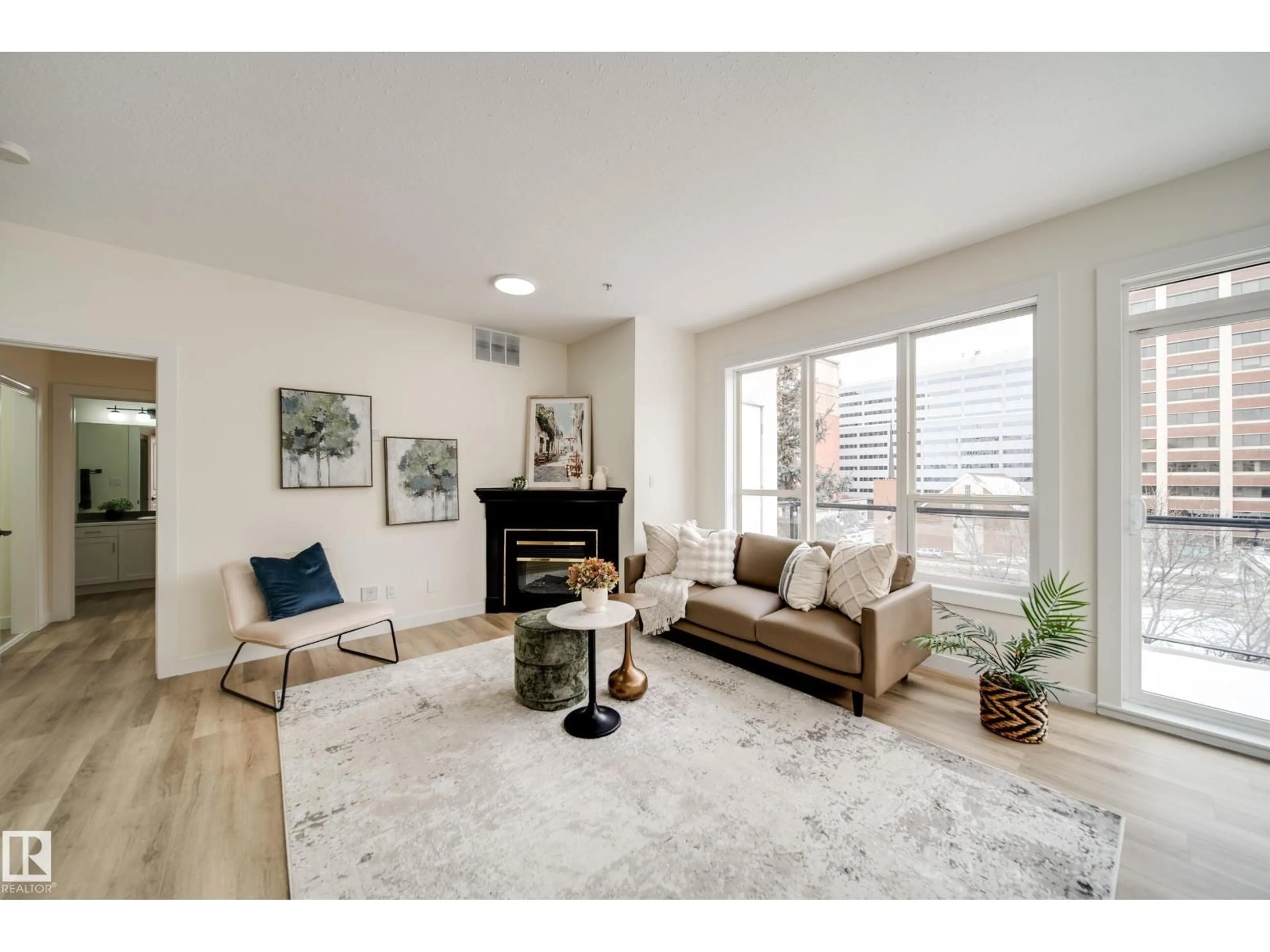 Living room with furniture, unknown for 532 10023 110 ST NW, Edmonton Alberta T5K1J5