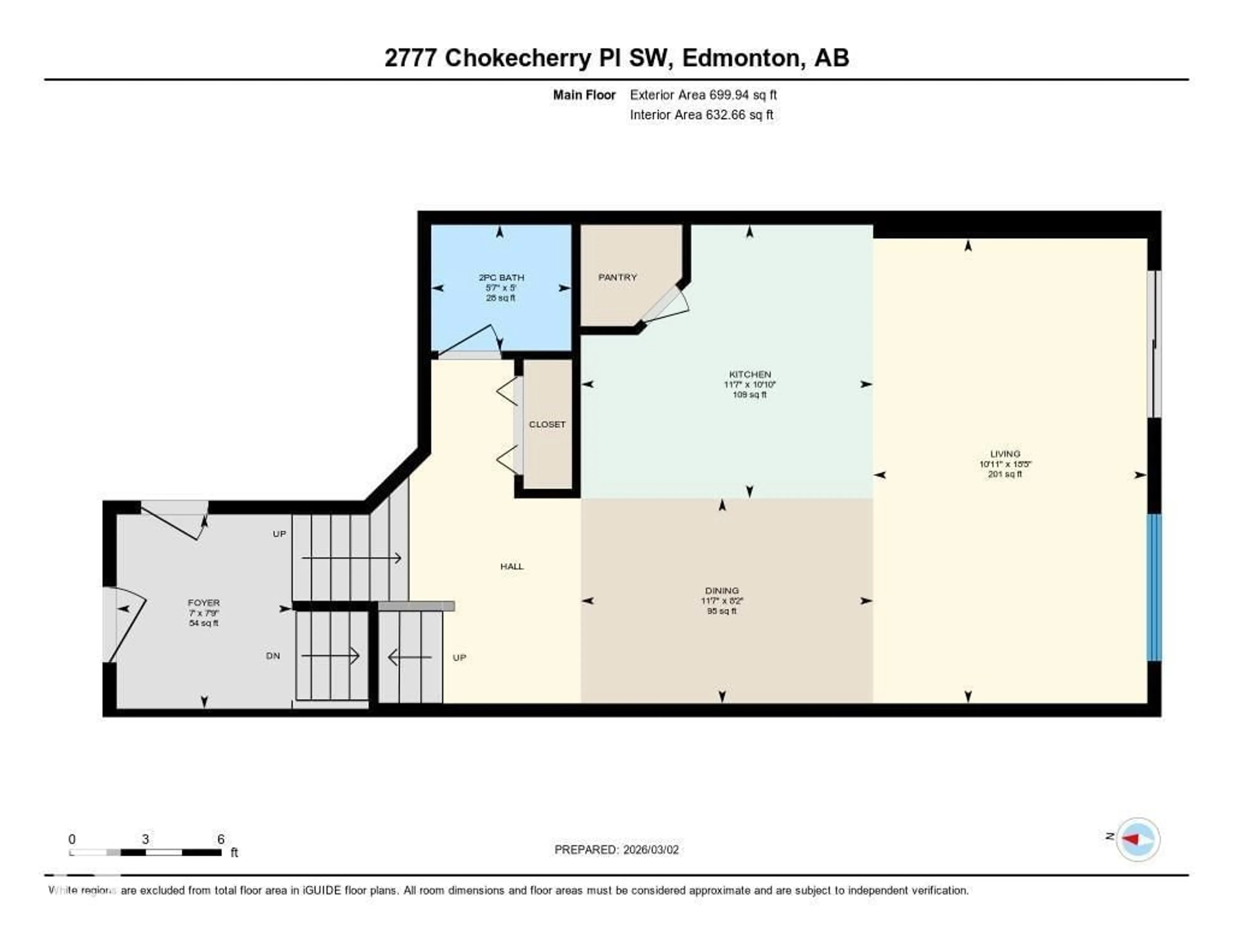 Floor plan for 2777 CHOKECHERRY PL, Edmonton Alberta T6X2J9