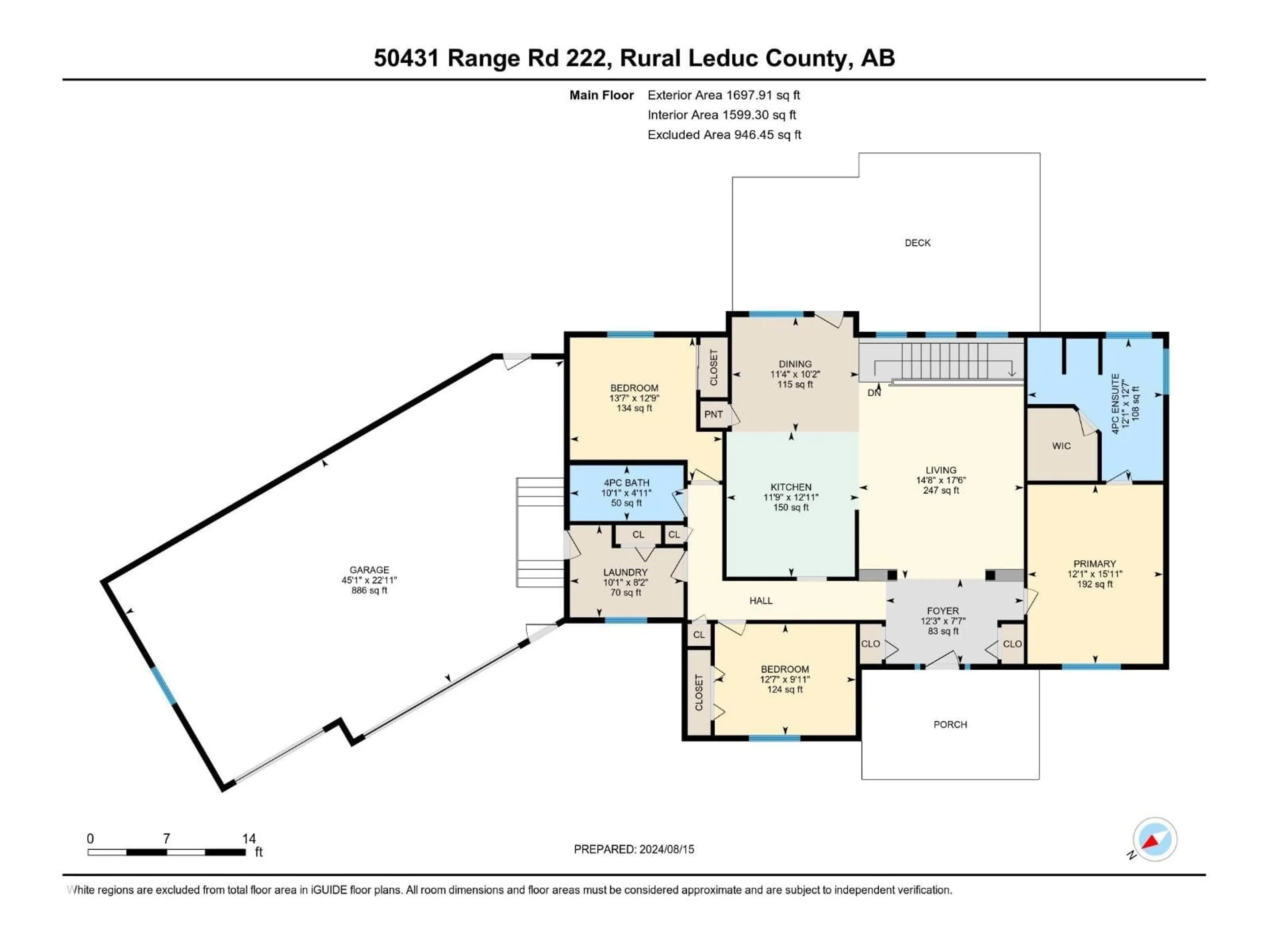 Floor plan for 50431 RGE RD, Rural Leduc County Alberta T0B3M2